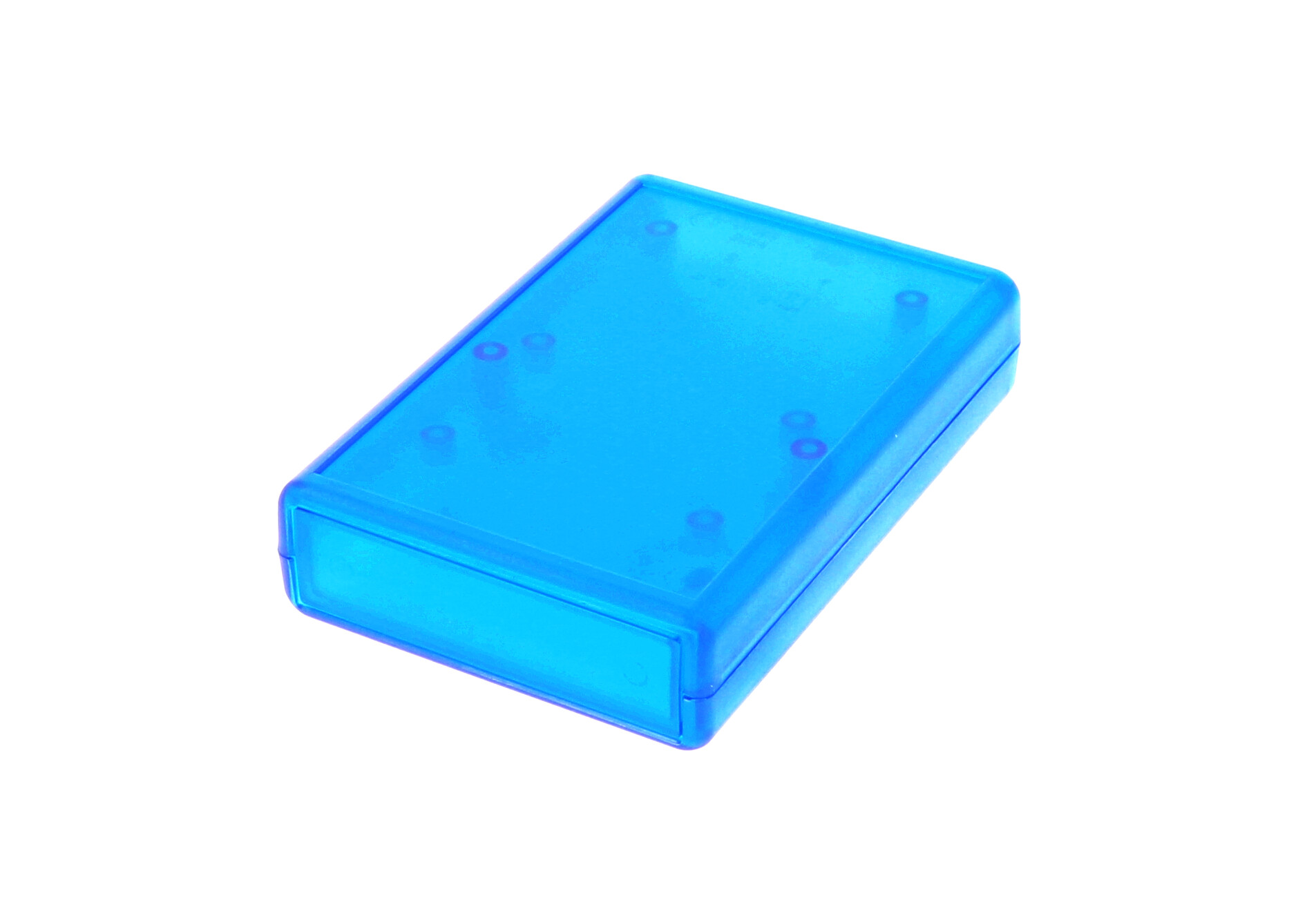 1593NTBU transparent blue handheld smart card reader enclosure