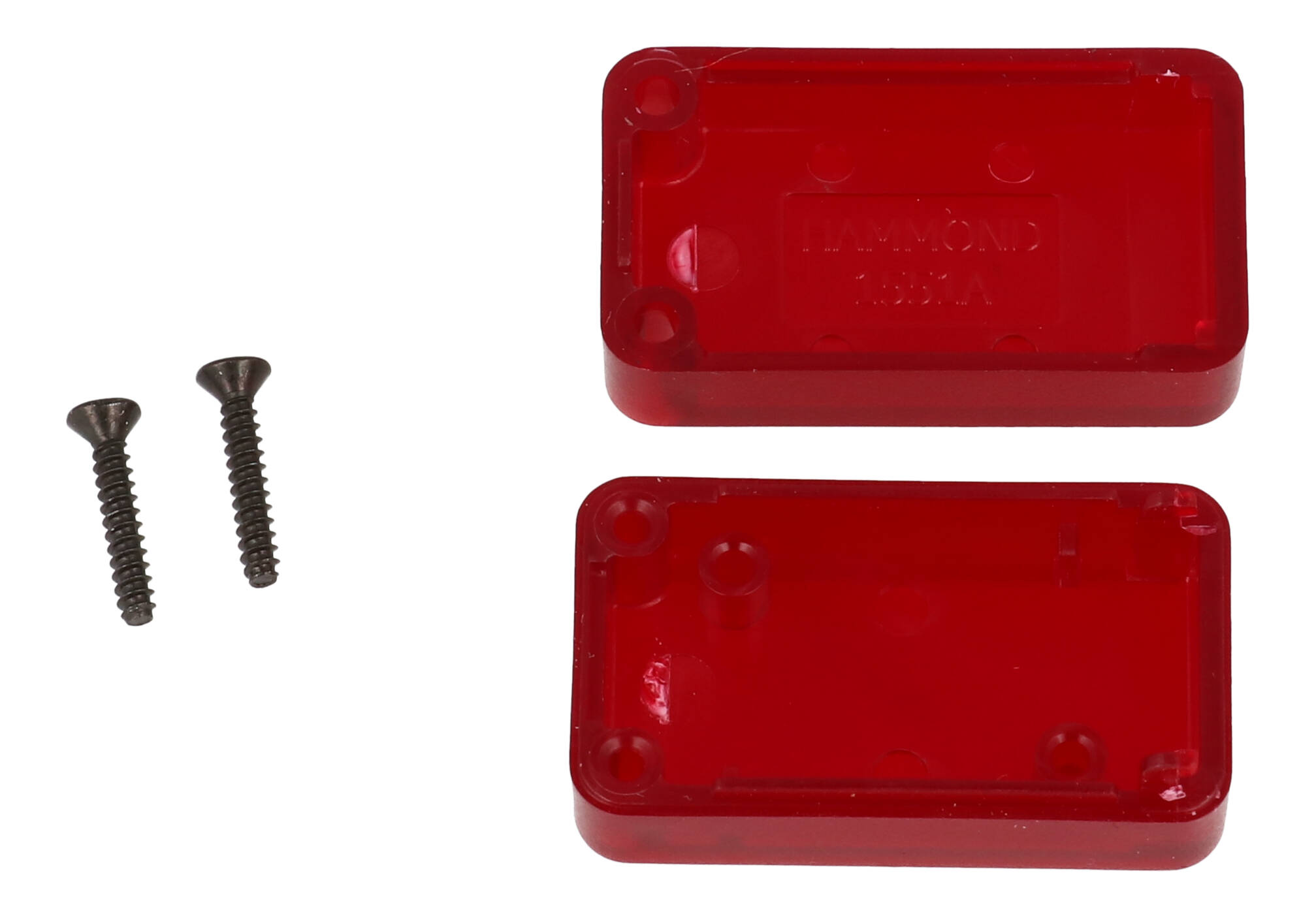 1551ATRD translucent red ABS subminiature enclosure, 35 x 20 mm