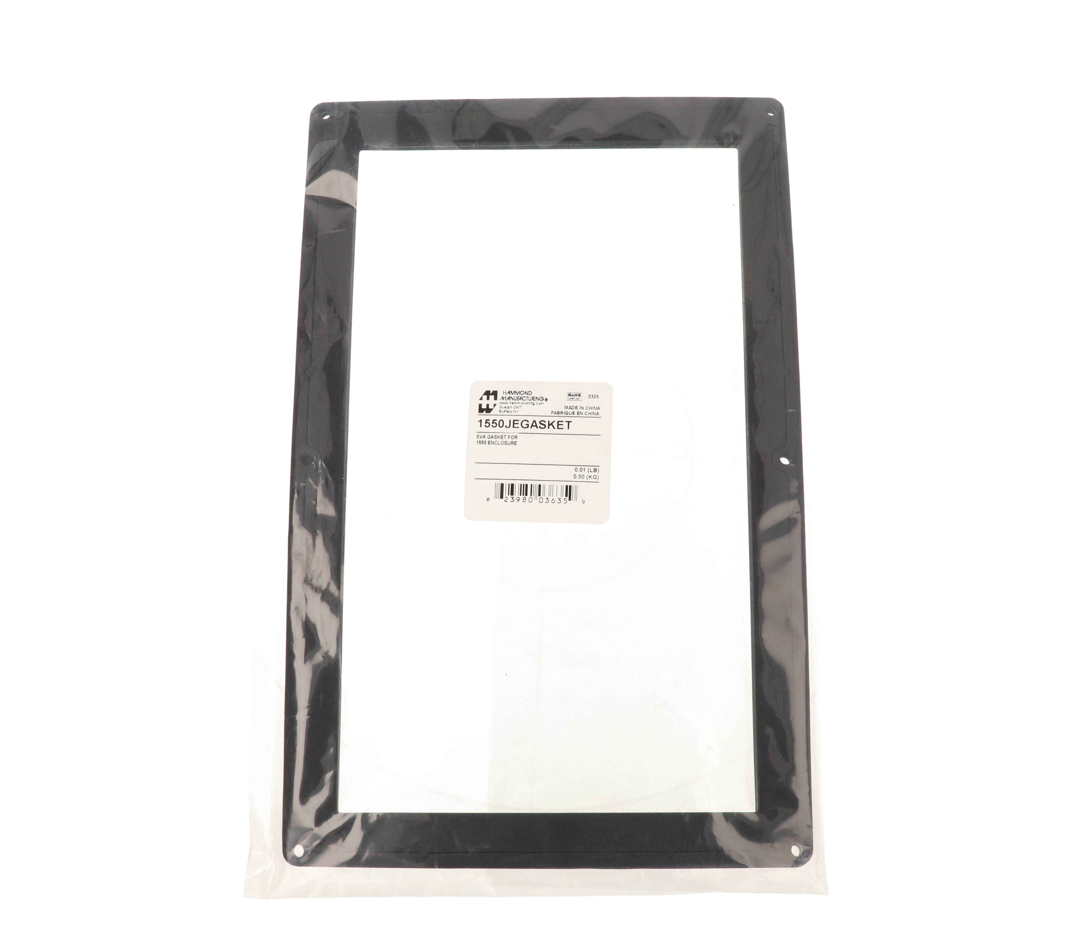 1550JEGASKET IP66 eva foam gasket kit, two pre-formed adhesive-backed lid gaskets for 1550J diecast enclosures