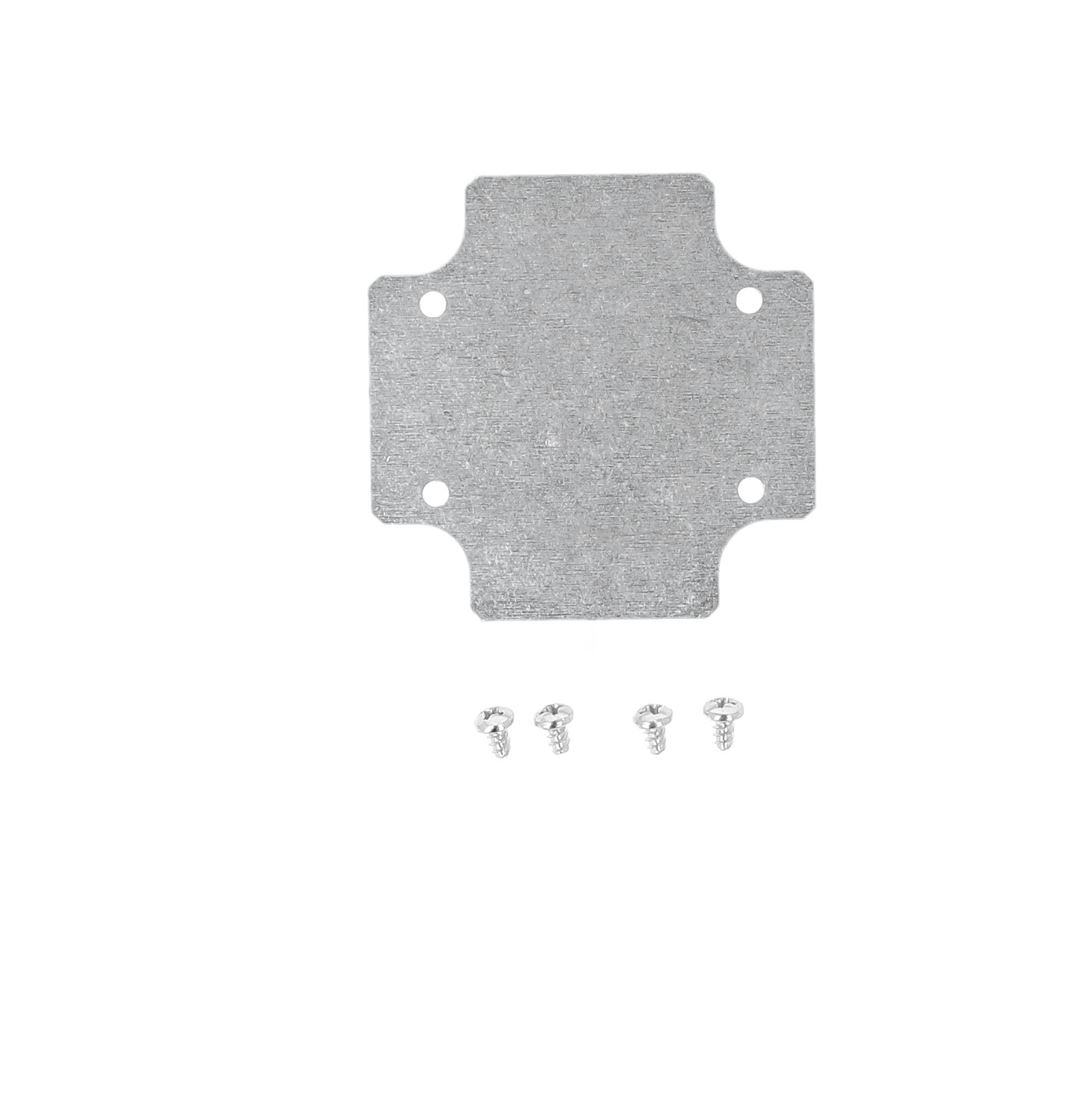 1556BPL natural aluminum inner panel, 71 x 71 x 2 mm, for 1556B and 1556BA enclosures