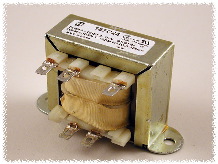 187A56 2.5 VA open-frame chassis mount power transformer, 115 VAC single primary, 56V C.T. secondary — view 2