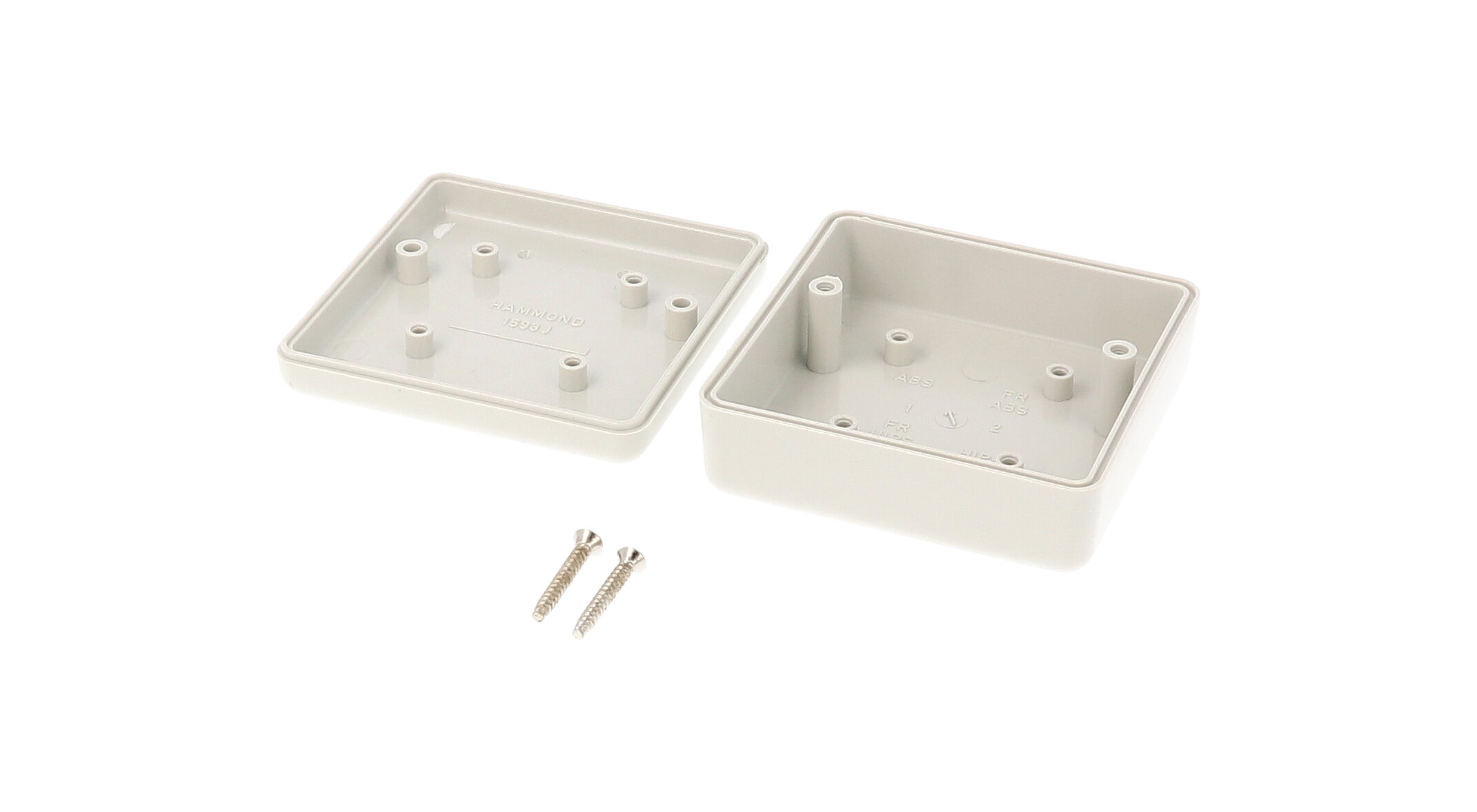 1593JGY light grey square closed-end handheld enclosure