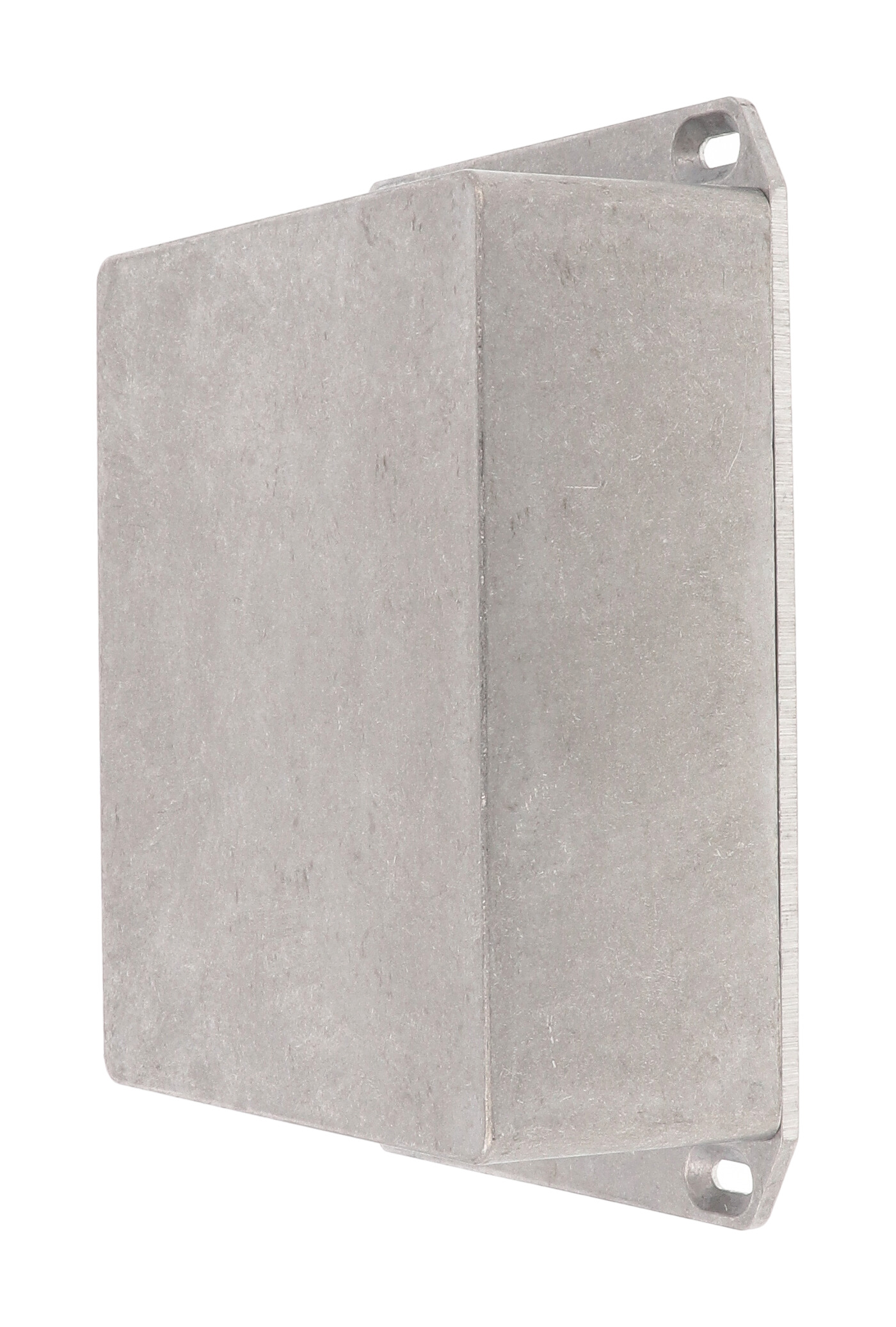 1590XFL natural diecast aluminum enclosure with flanged lid for wall mounting