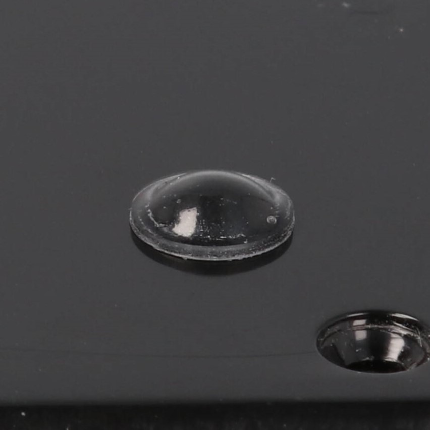 1421T6CL clear 0.31 in flat round self-adhesive feet, package of 24