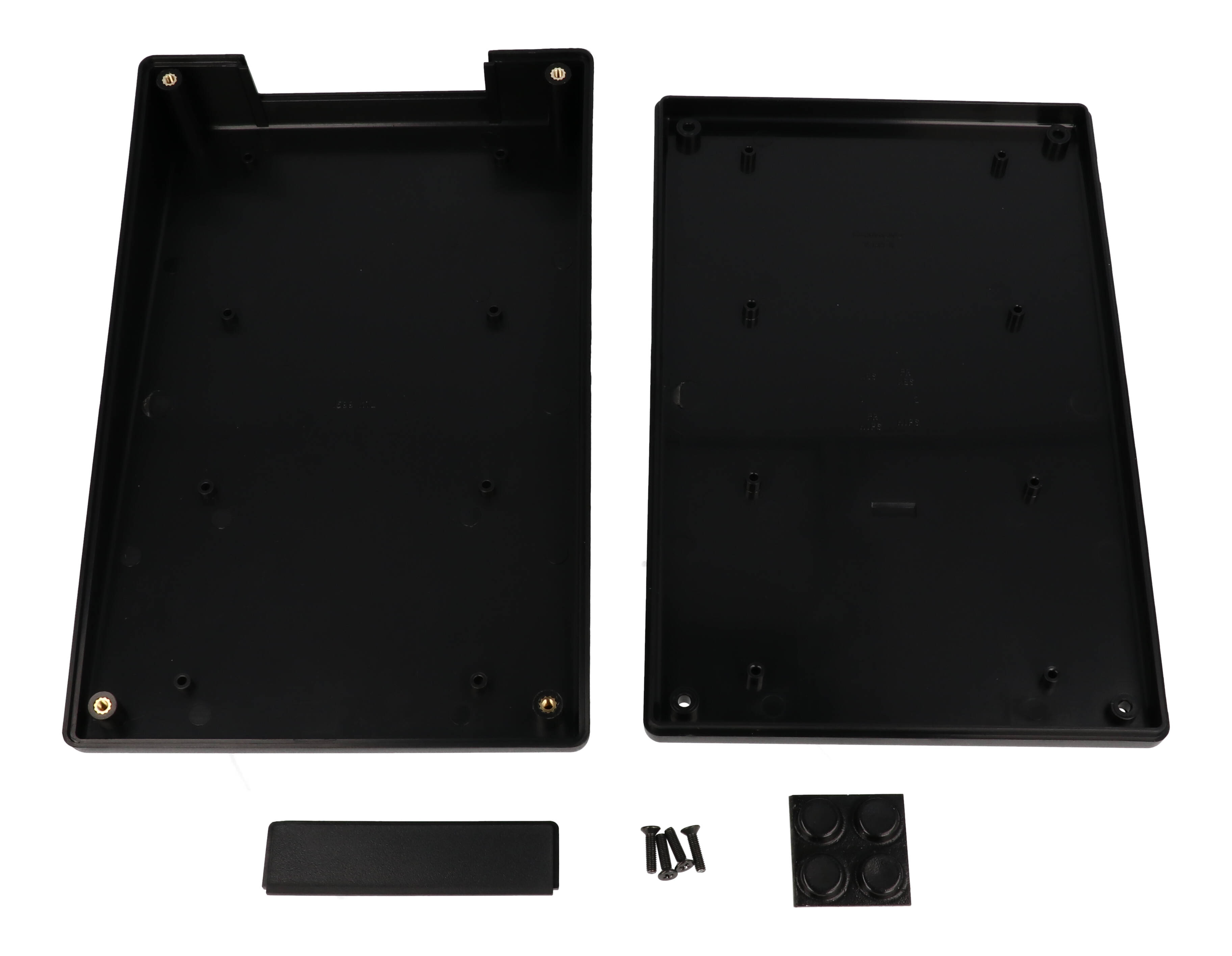 1599KTLBK black long-slope ABS sloping console enclosure, 140 x 220 mm