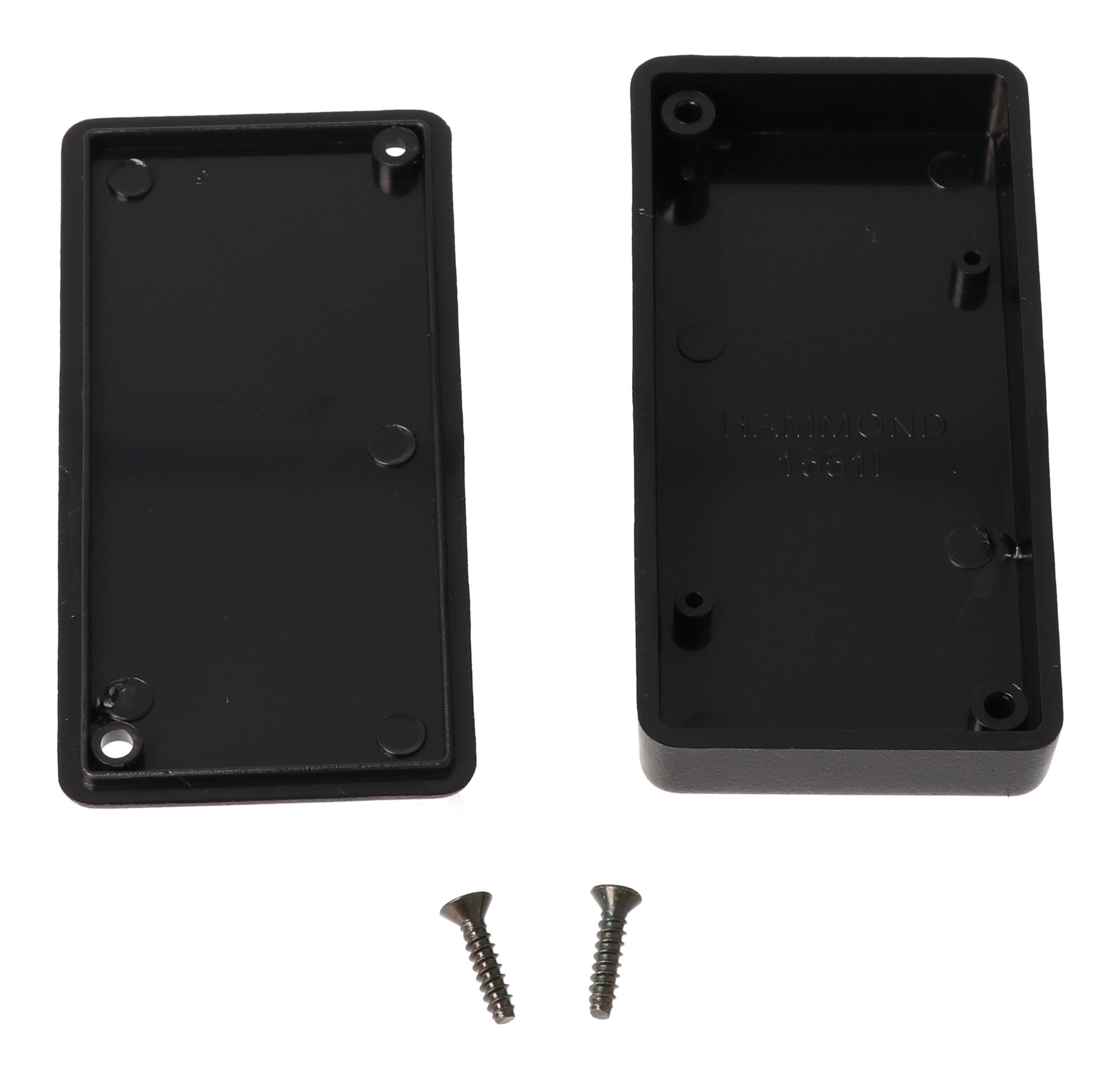 1551LBK black ABS miniature hand held enclosure, 80 x 40 x 15 mm