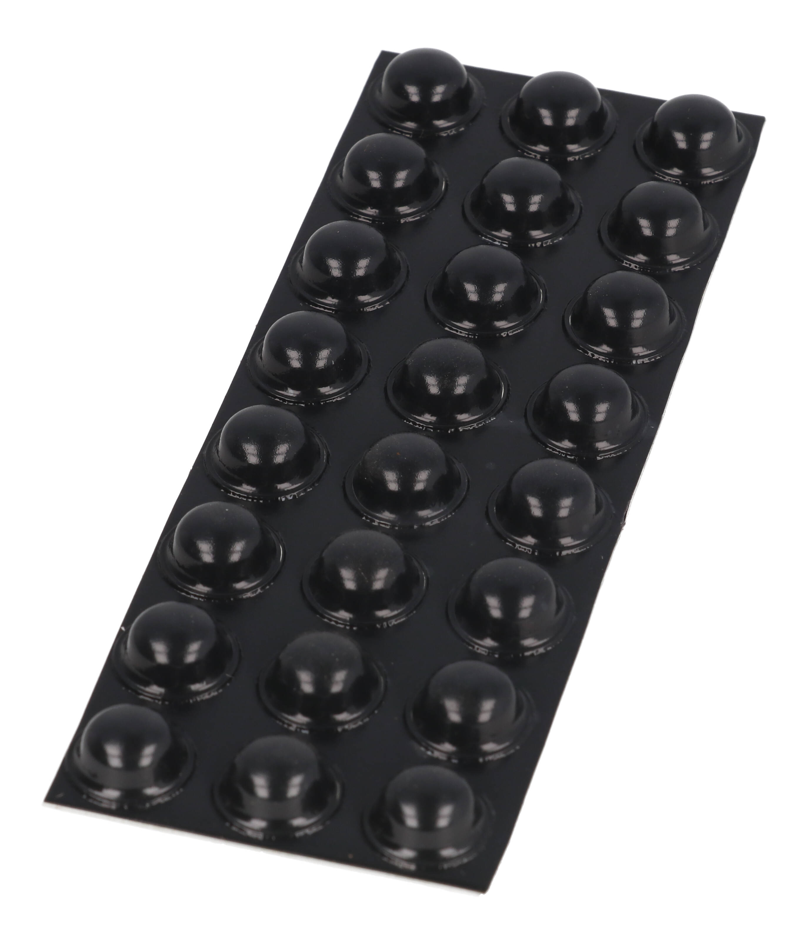1421T5BK black round hemisphere self-adhesive feet, package of 24