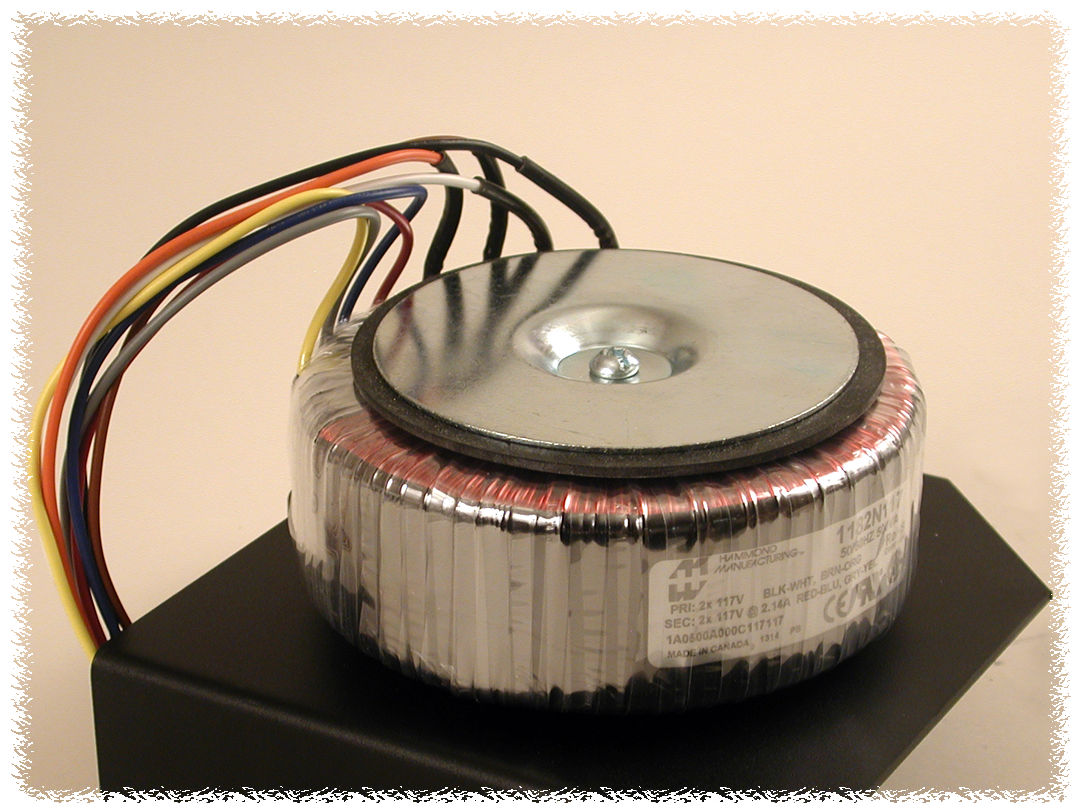 1182K117 160 VA toroid power transformer with dual 117 V secondaries and flexible colour-coded leads — view 4
