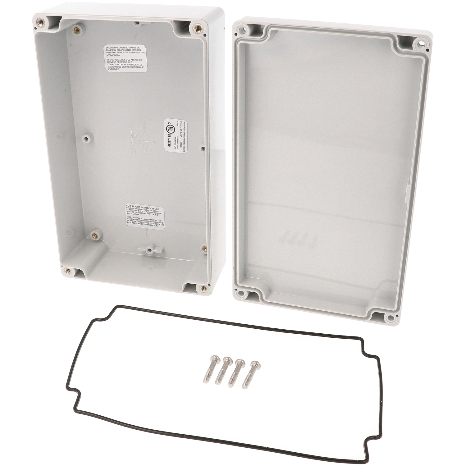 1554UA2GY — RAL7035 grey polycarb plastic watertight enclosure