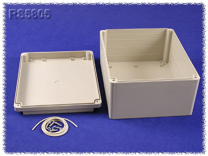 RS5805 light gray ABS sealed enclosure, 254 x 204 x 130 mm