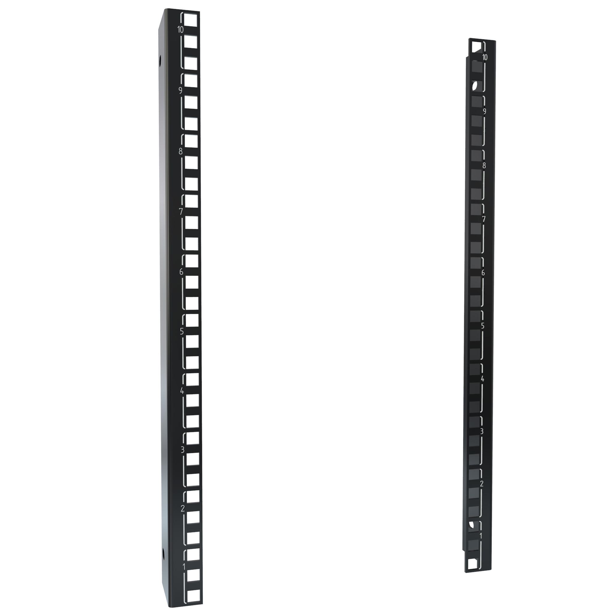 Hammond CLC2B36BK 2-bay colocation server rack cabinet, 83.02 x 24 x 36 in, black, with perforated locking doors and 21U per bay