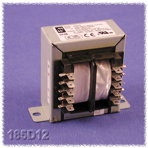 185C16 25VA low voltage chassis mount power transformer with 16V center-tapped secondary and dual use terminals — view 3