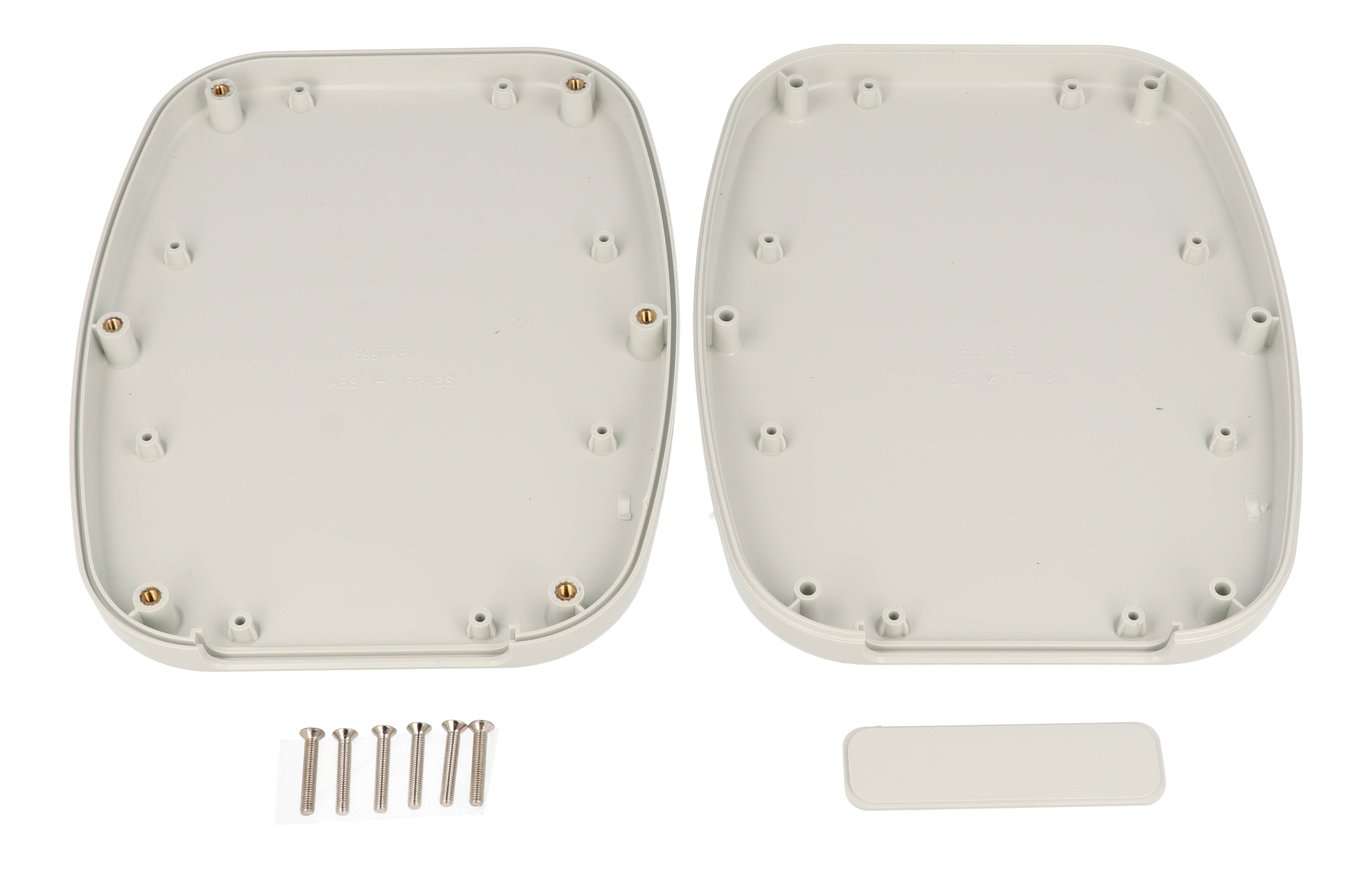 1599TABMGY light gray medium ABS tablet enclosure, 170 x 135 x 27 mm