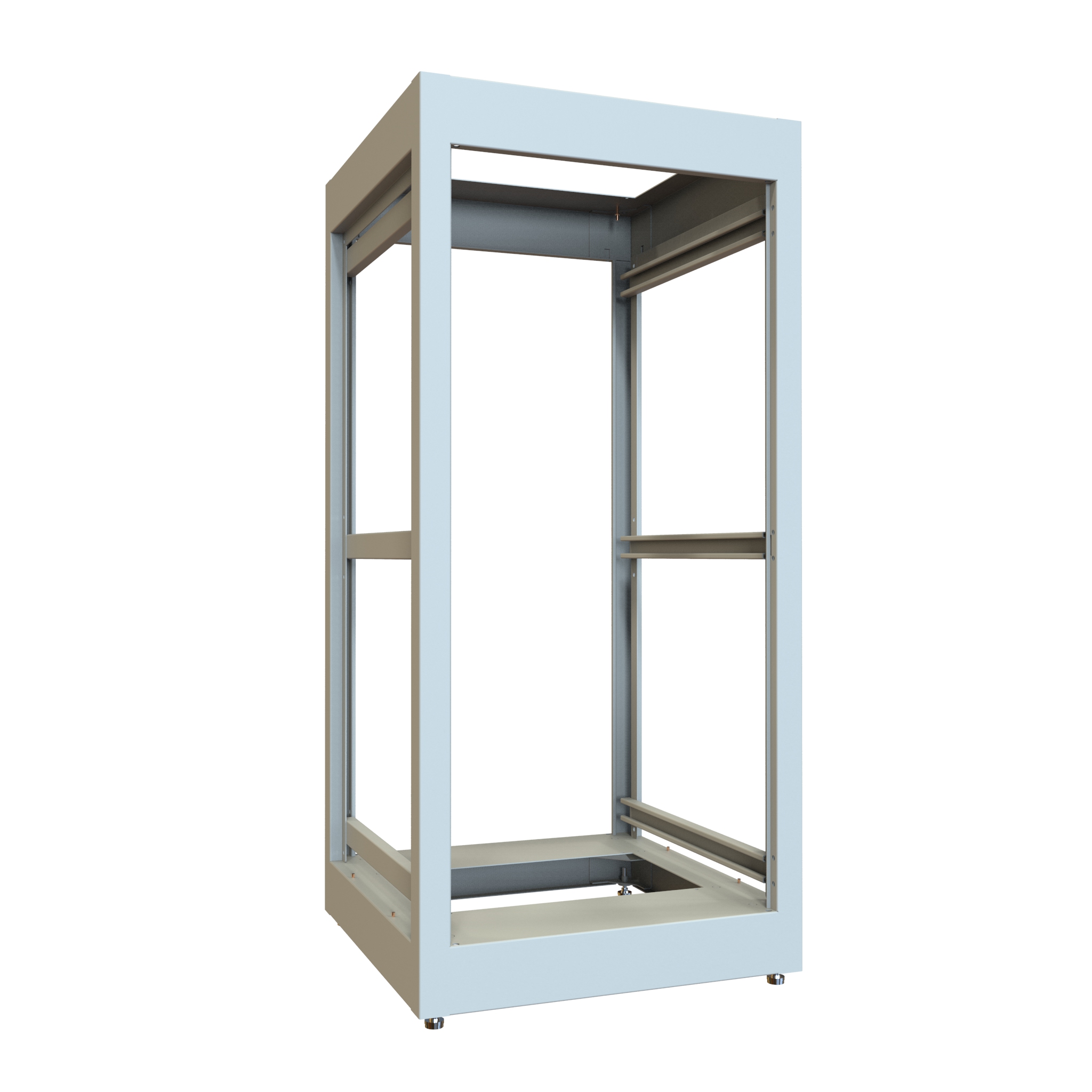24U Light Gray Cabinet Frame, 23.6 in Deep