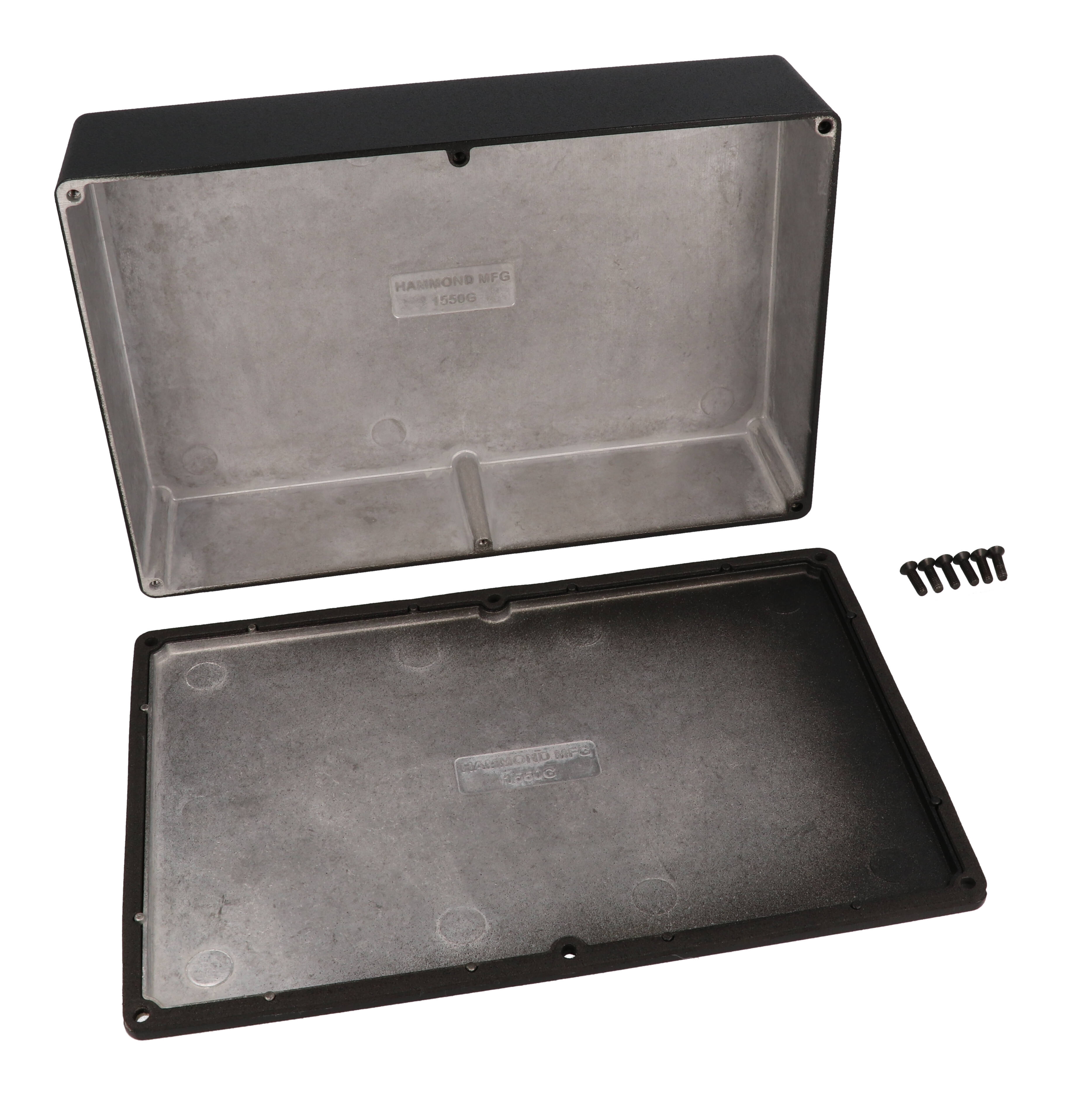 1550WGBK — black watertight diecast aluminum enclosure
