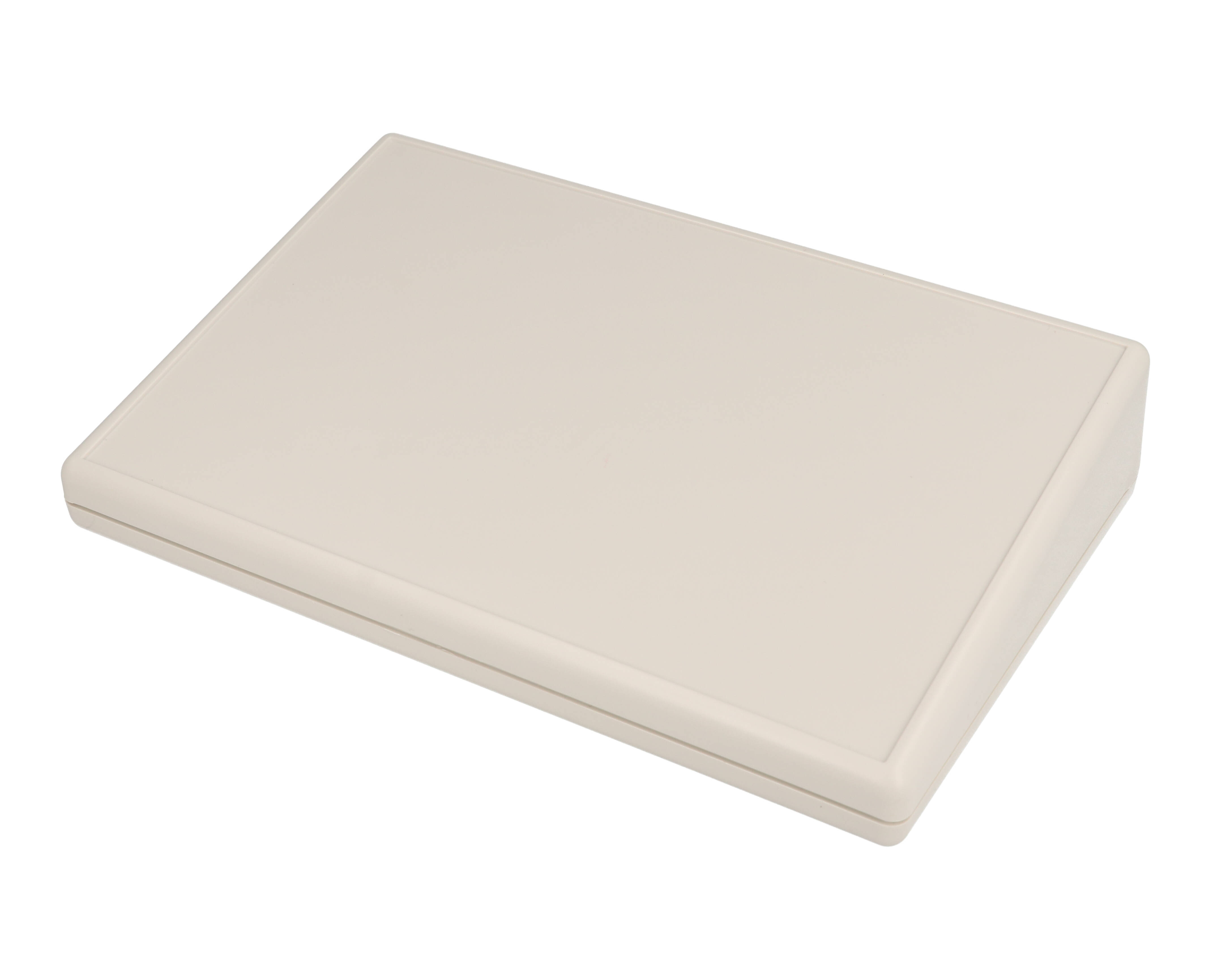 1599KSTSGY light gray short-slope ABS sloping console enclosure, 220 x 140 mm