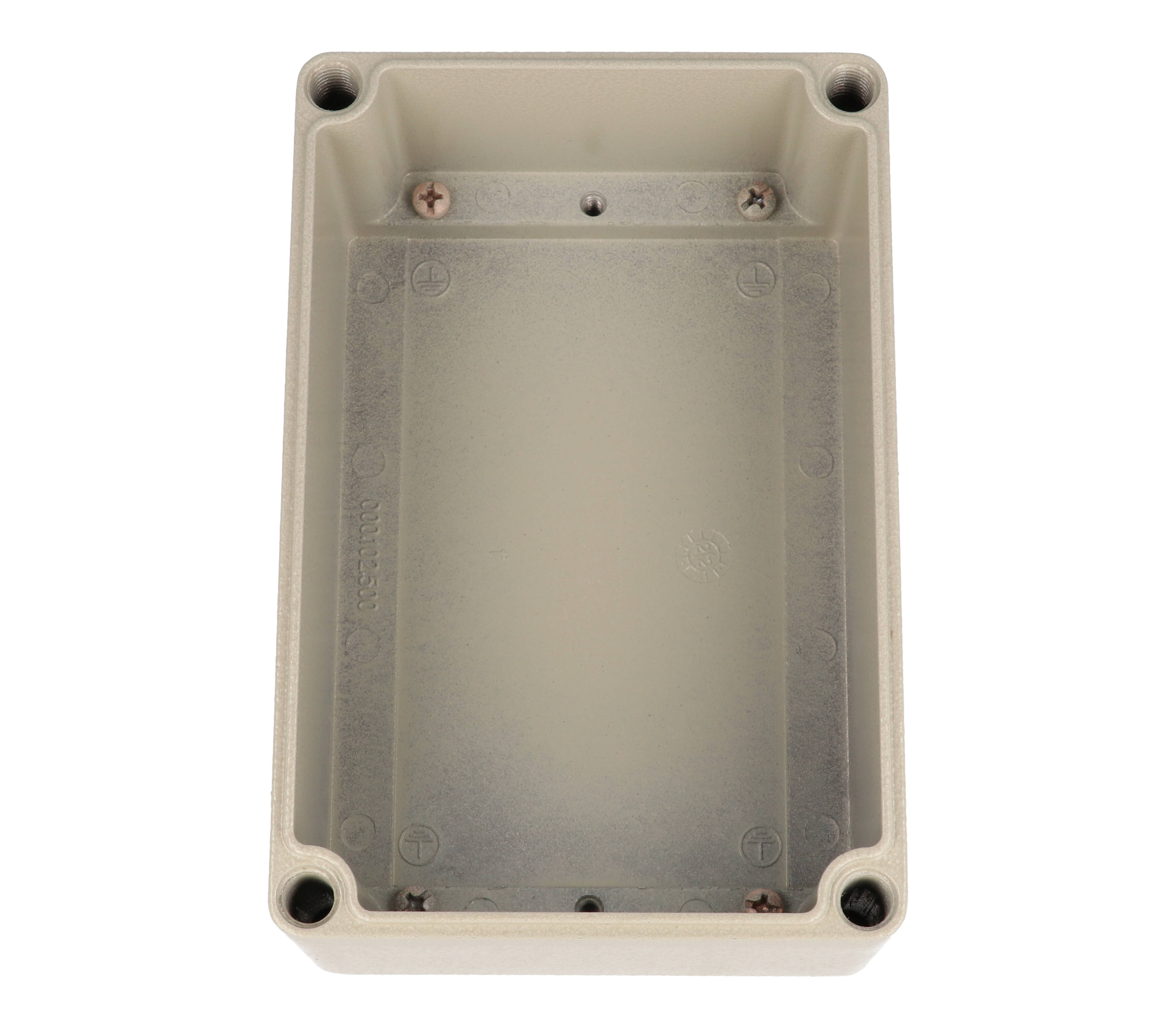 R100-102-000 RAL 7032 beige R100 Series diecast aluminum enclosure, 100 mm x 150 mm x 80 mm