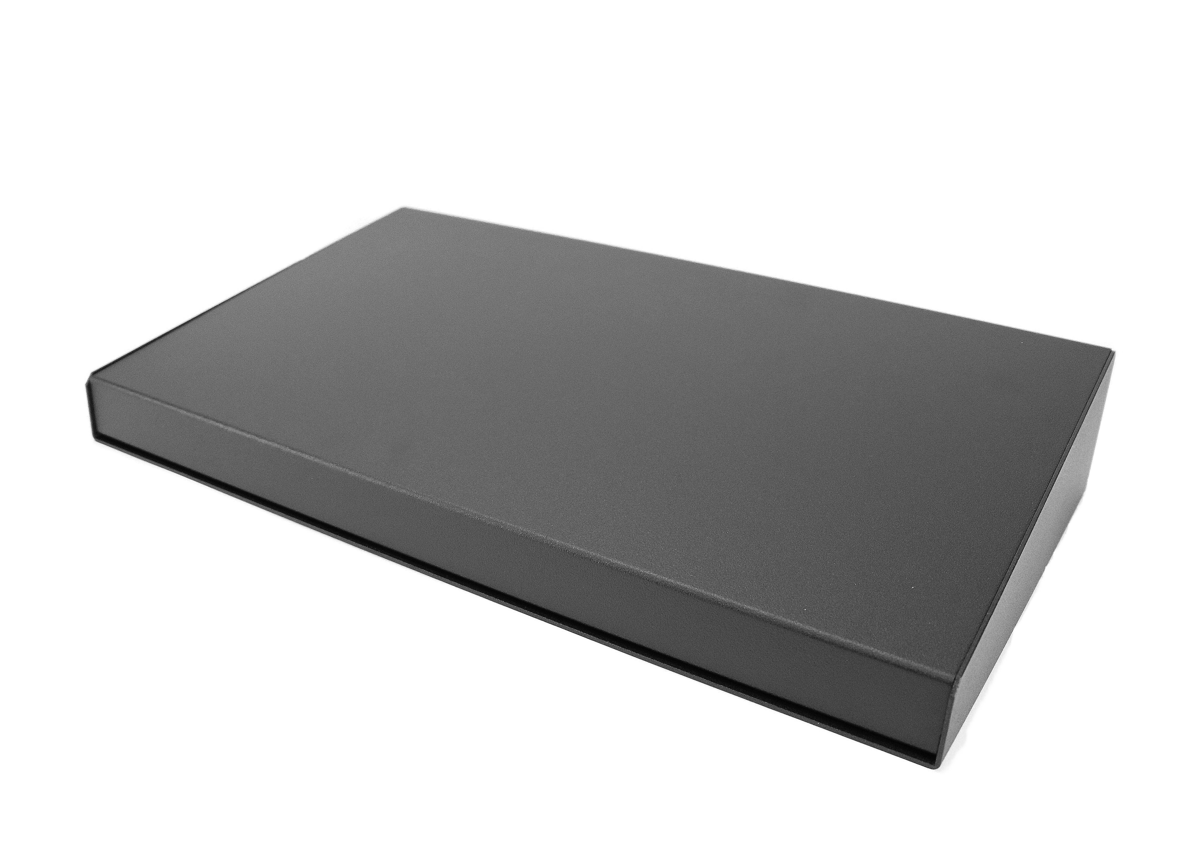 1456WL1BKBK — sloped metal console; 10 degree; black top; black case