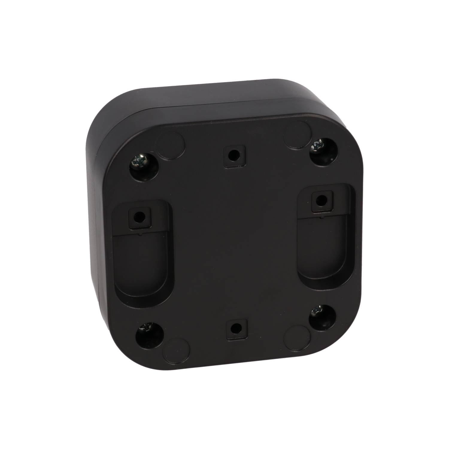 1556BBK black low-profile flame retardant ABS enclosure, 80 x 80 x 45 mm