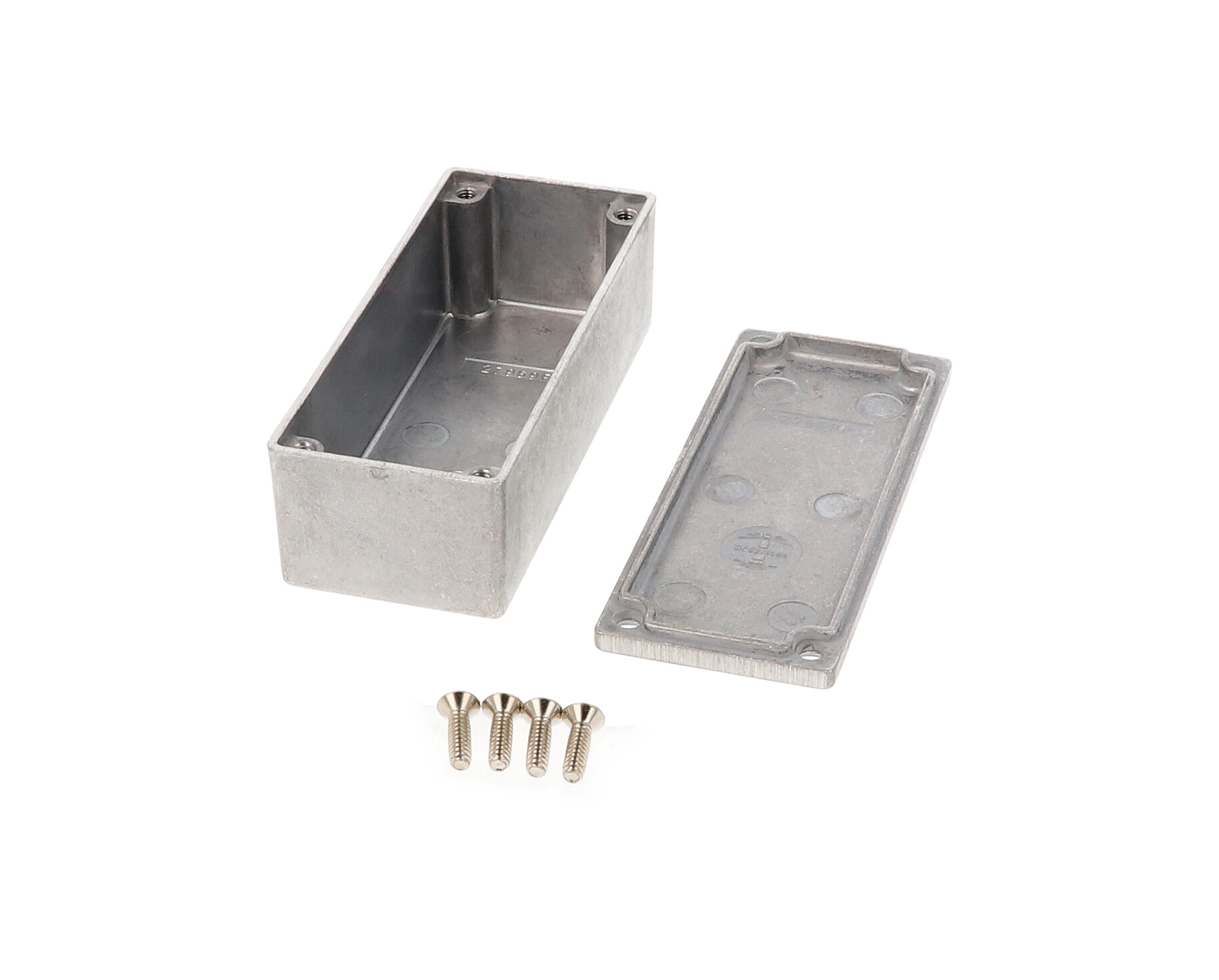 27969PSLA Eddystone natural finish diecast aluminium enclosure, 91 mm x 38 mm x 31 mm