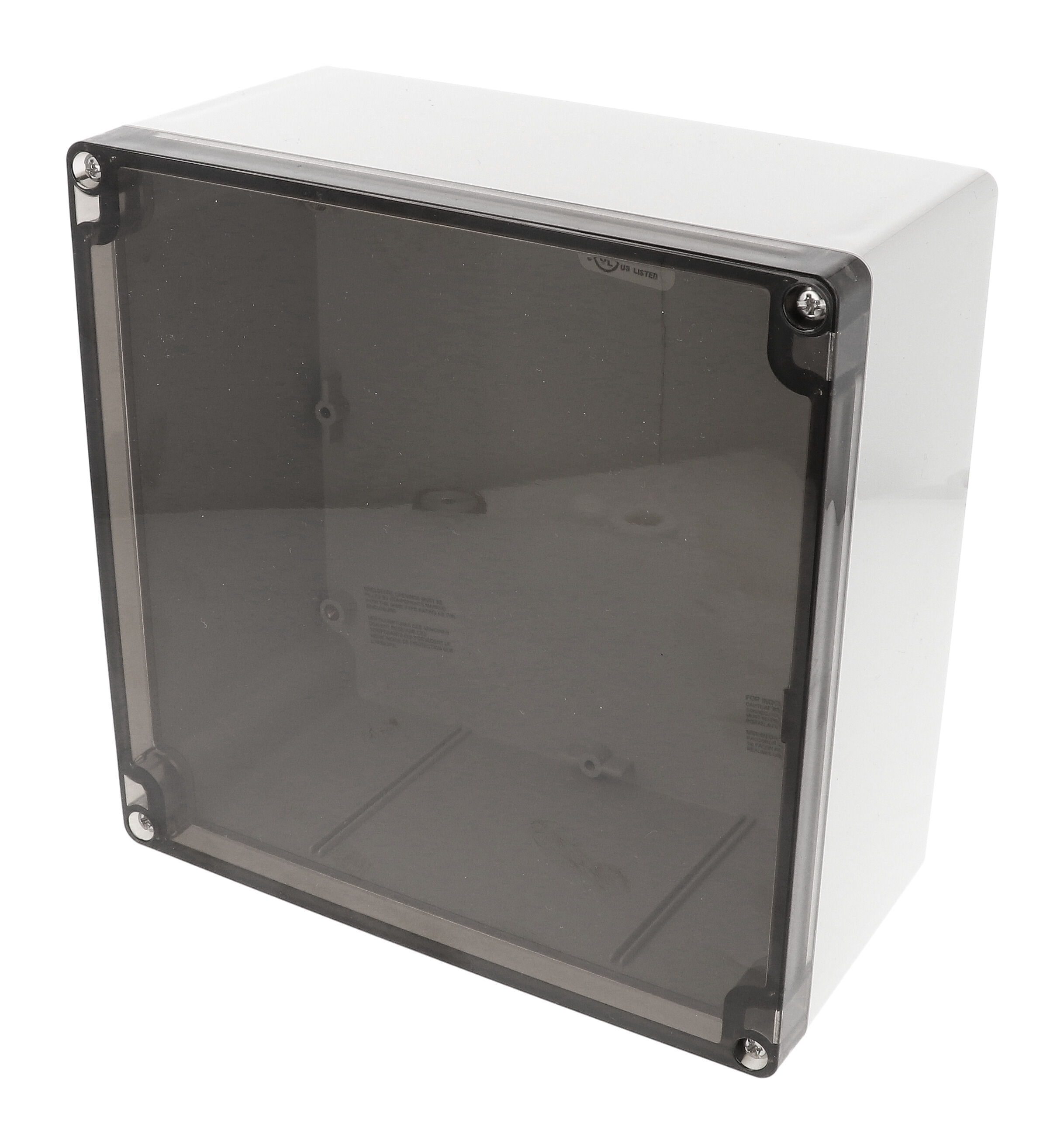 1554WA2GYSL — RAL7035 grey polycarb plastic watertight enclosure, smoked lid