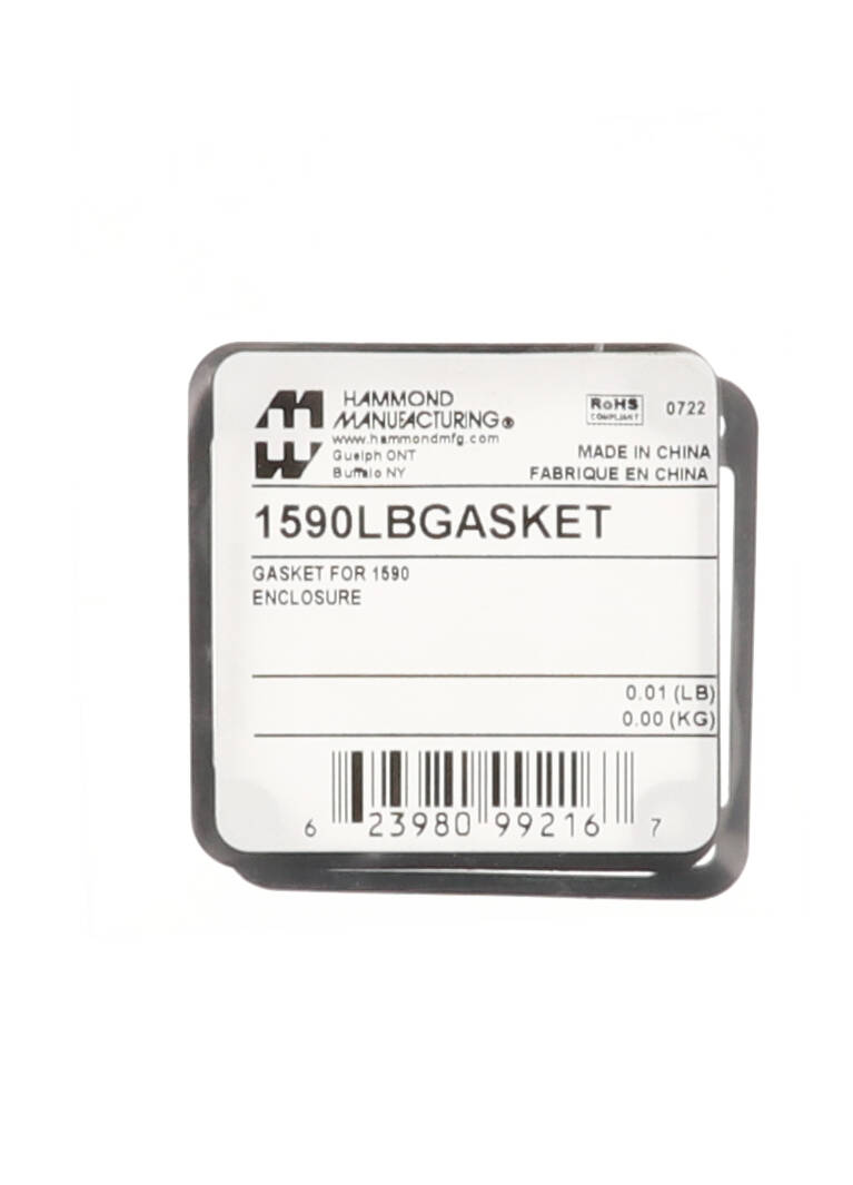 1590LBGASKET silicone lid gasket 2-pack for 1590LB and 1590LLB diecast aluminum enclosures