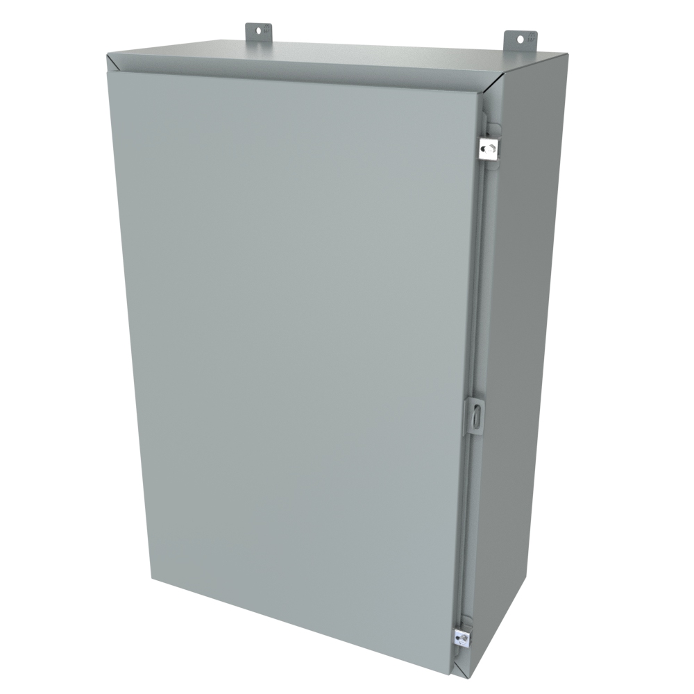 1418L12LP — N4/12 Wallmount Encl less panel - 36 x 24 x 12 - Steel/Gray