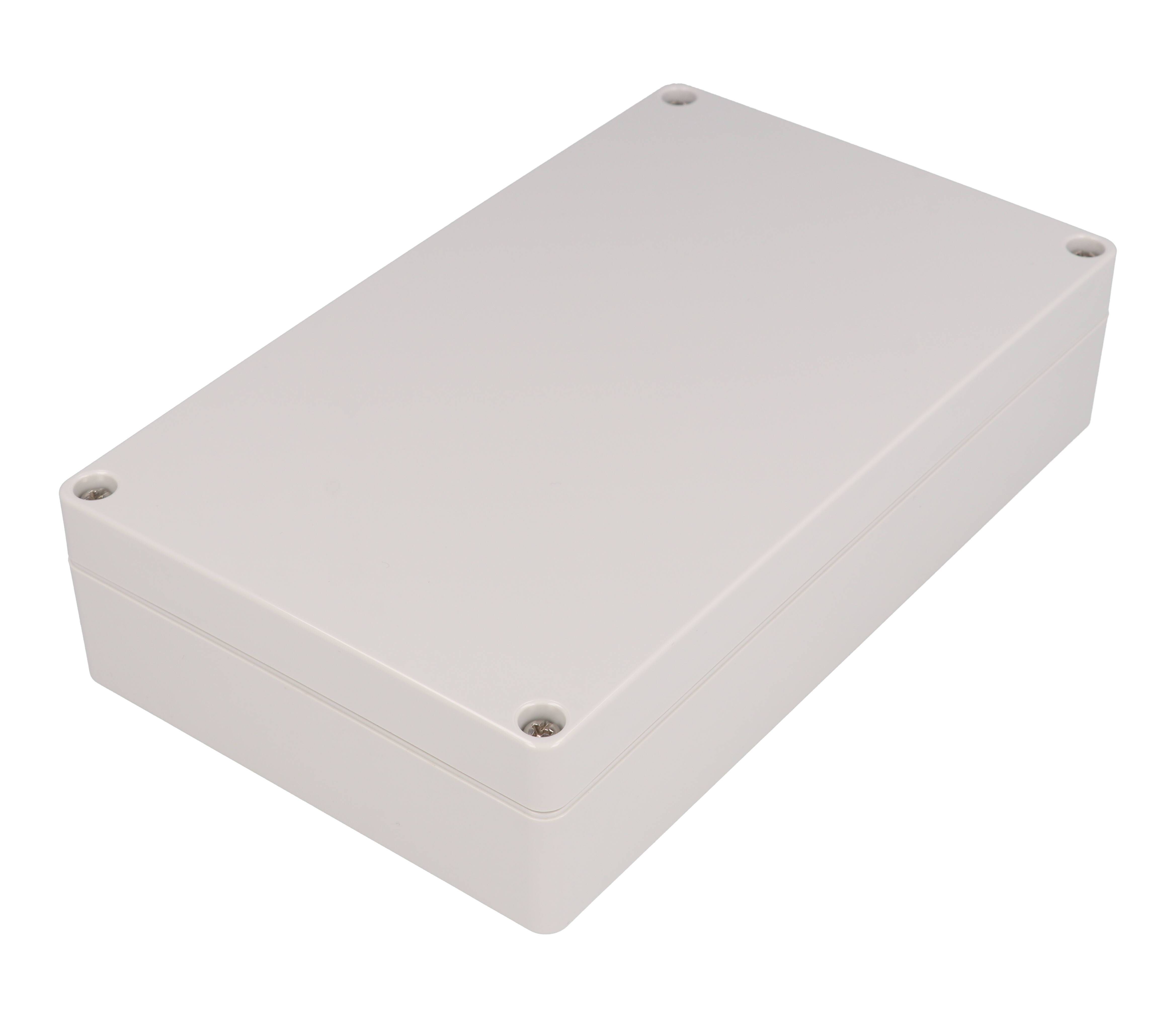 1554UL2GY light gray polycarbonate watertight enclosure, 200 x 120 x 45 mm