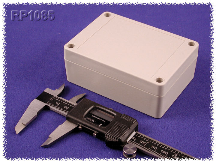 RP1085 light gray ABS water-tight enclosure with opaque lid, 105 x 75 x 40 mm