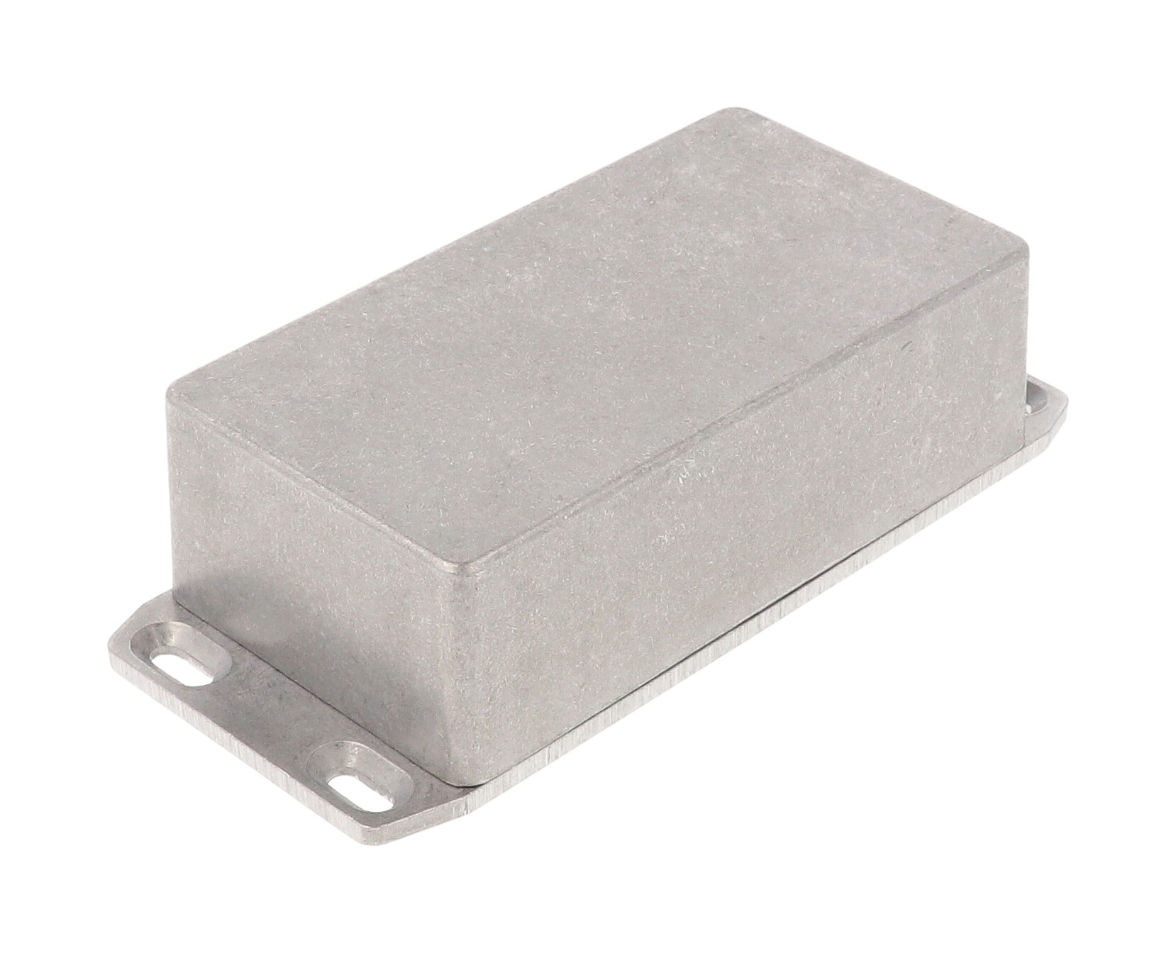 1590N1FL natural diecast aluminum 121 x 66 x 40 mm enclosure with wall-mounting flanged lid