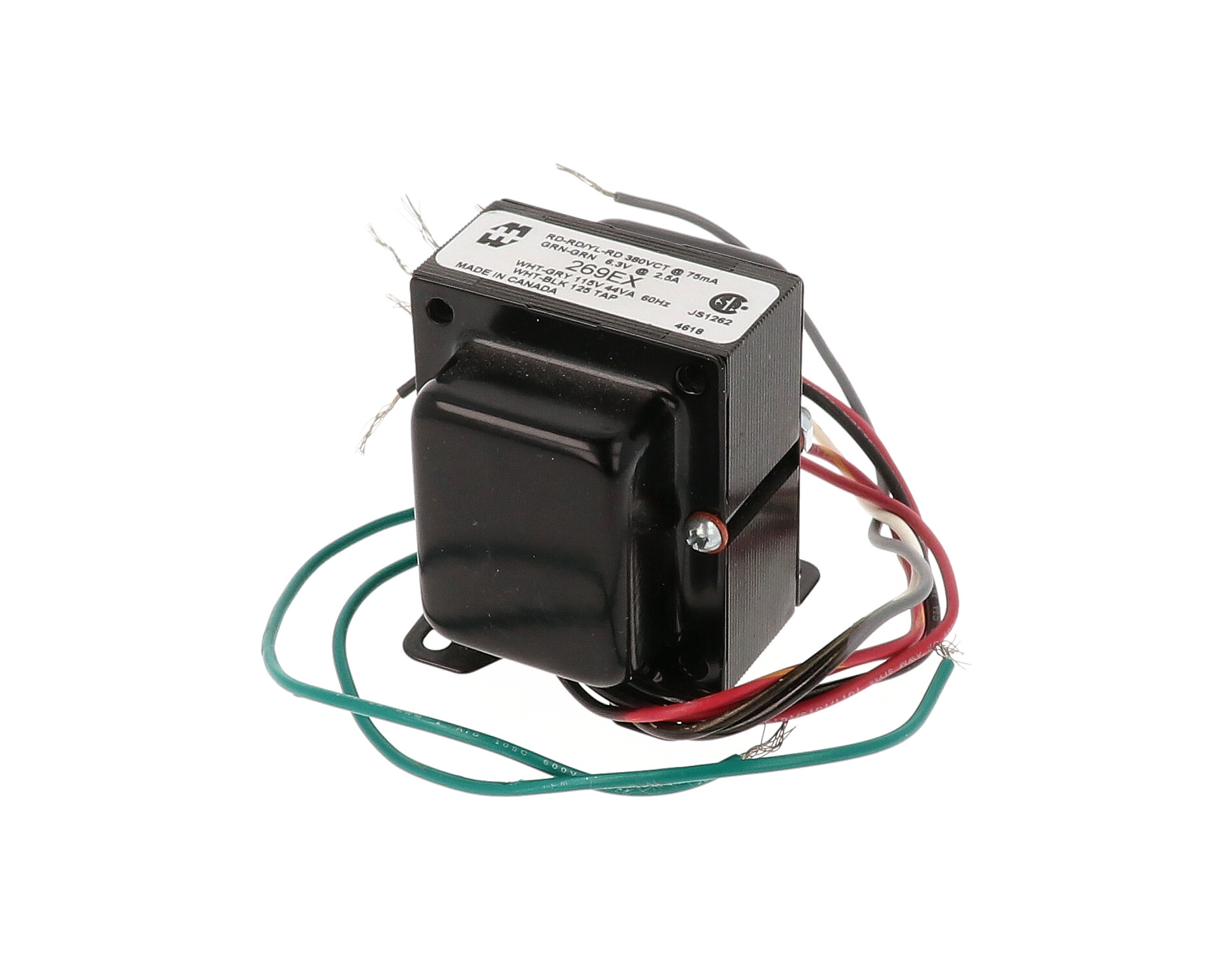 270EX 118 VA high voltage plate and filament transformer, vertical (X) enclosed chassis mount, 550V C.T. @ 144mA secondary — view 7