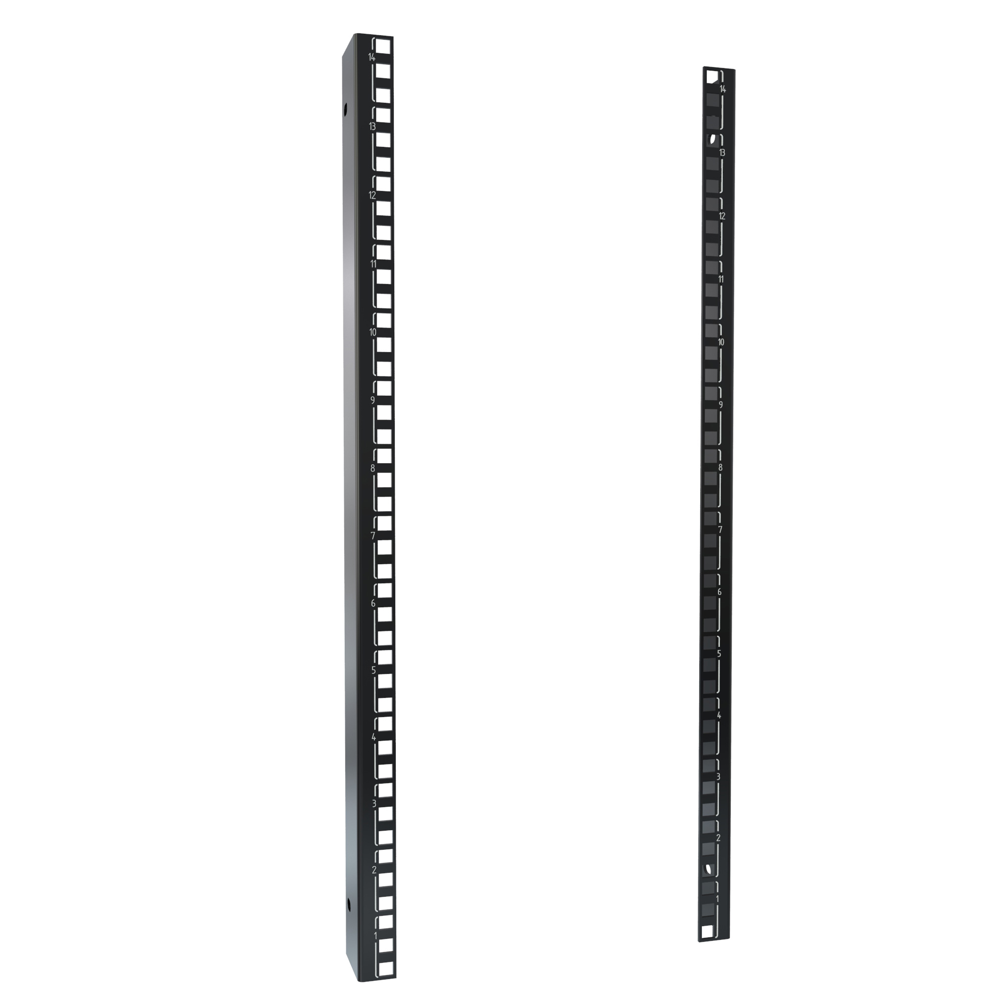 Hammond CLC2B36BK 2-bay colocation server rack cabinet, 83.02 x 24 x 36 in, black, with perforated locking doors and 21U per bay