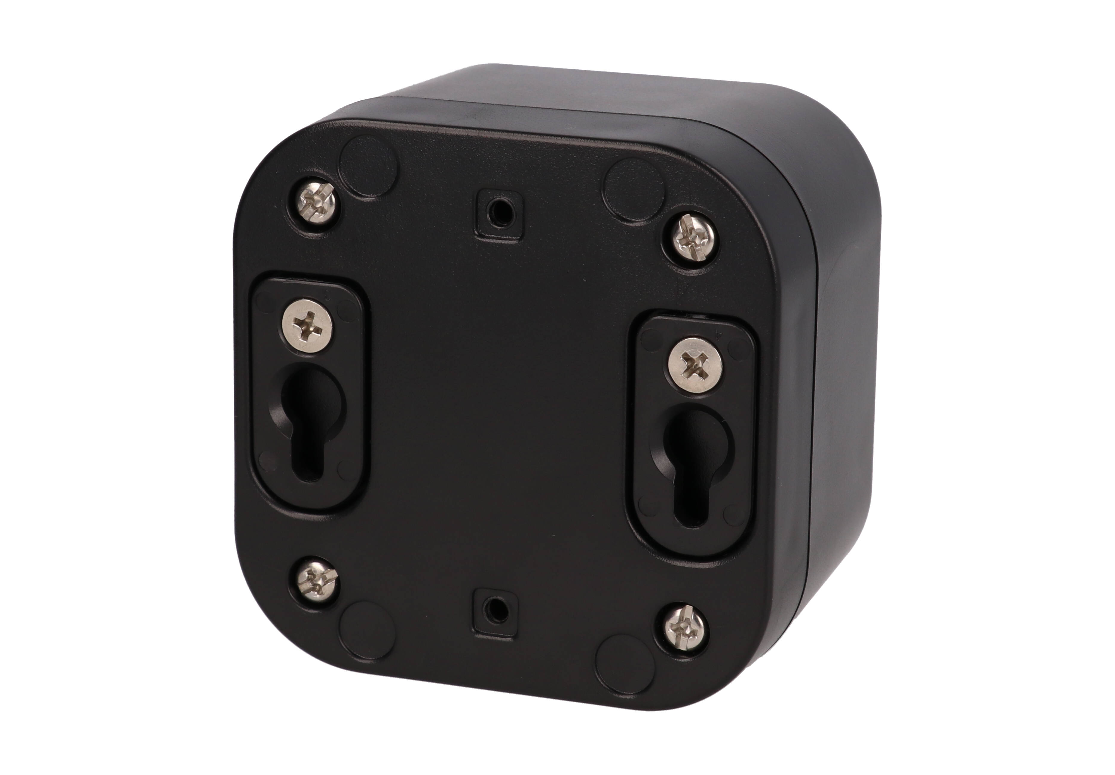 1557BABK black ABS watertight enclosure, 80 x 80 x 60 mm, with gasketed lid