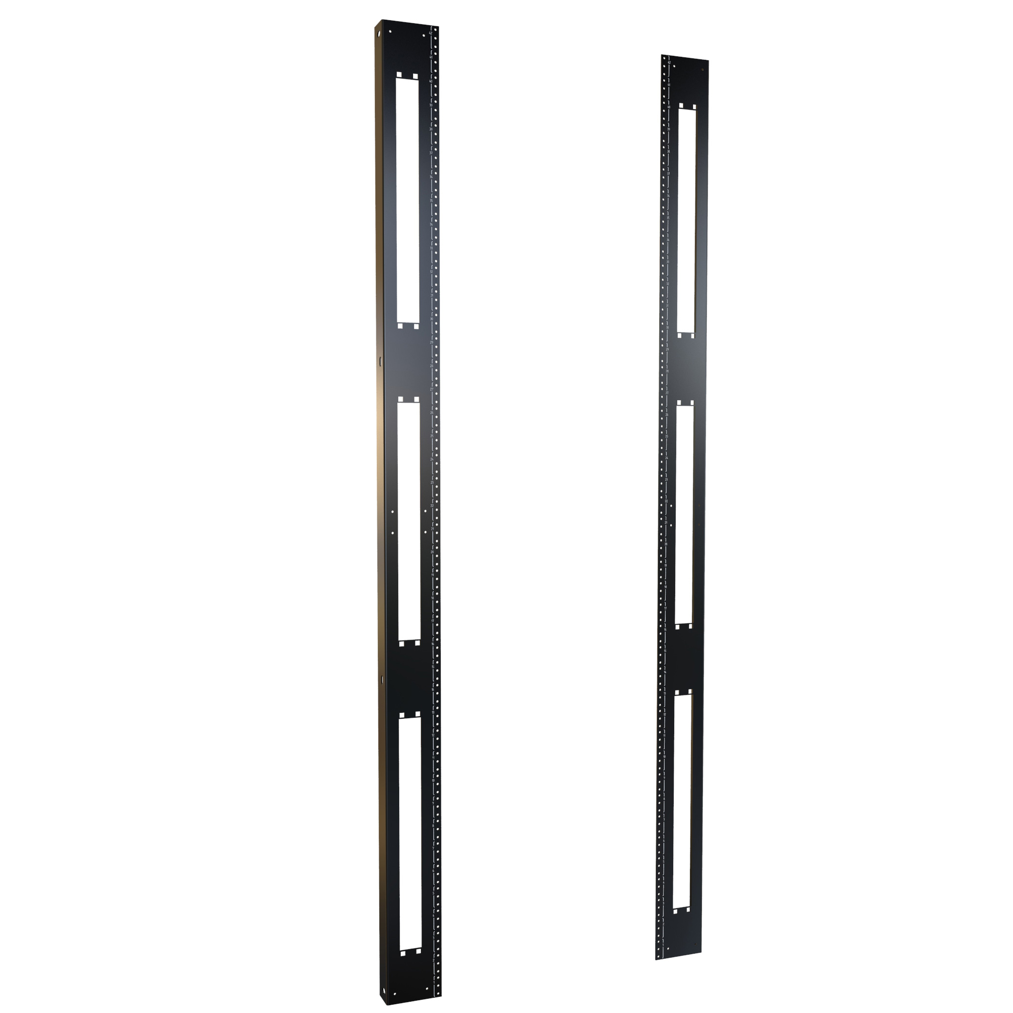H1TRR42U30BK — 42U Tapped 10-32 Rack Rails