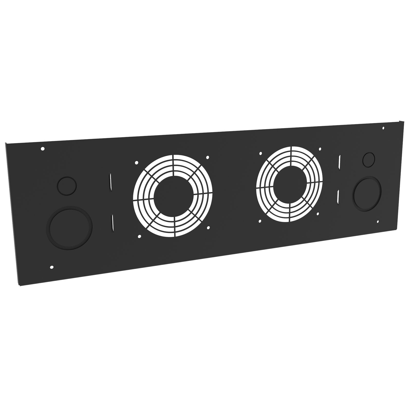 Hammond SDC9UVD 9U vented locking door in textured RAL9005 black steel for SDC wall mount cabinets