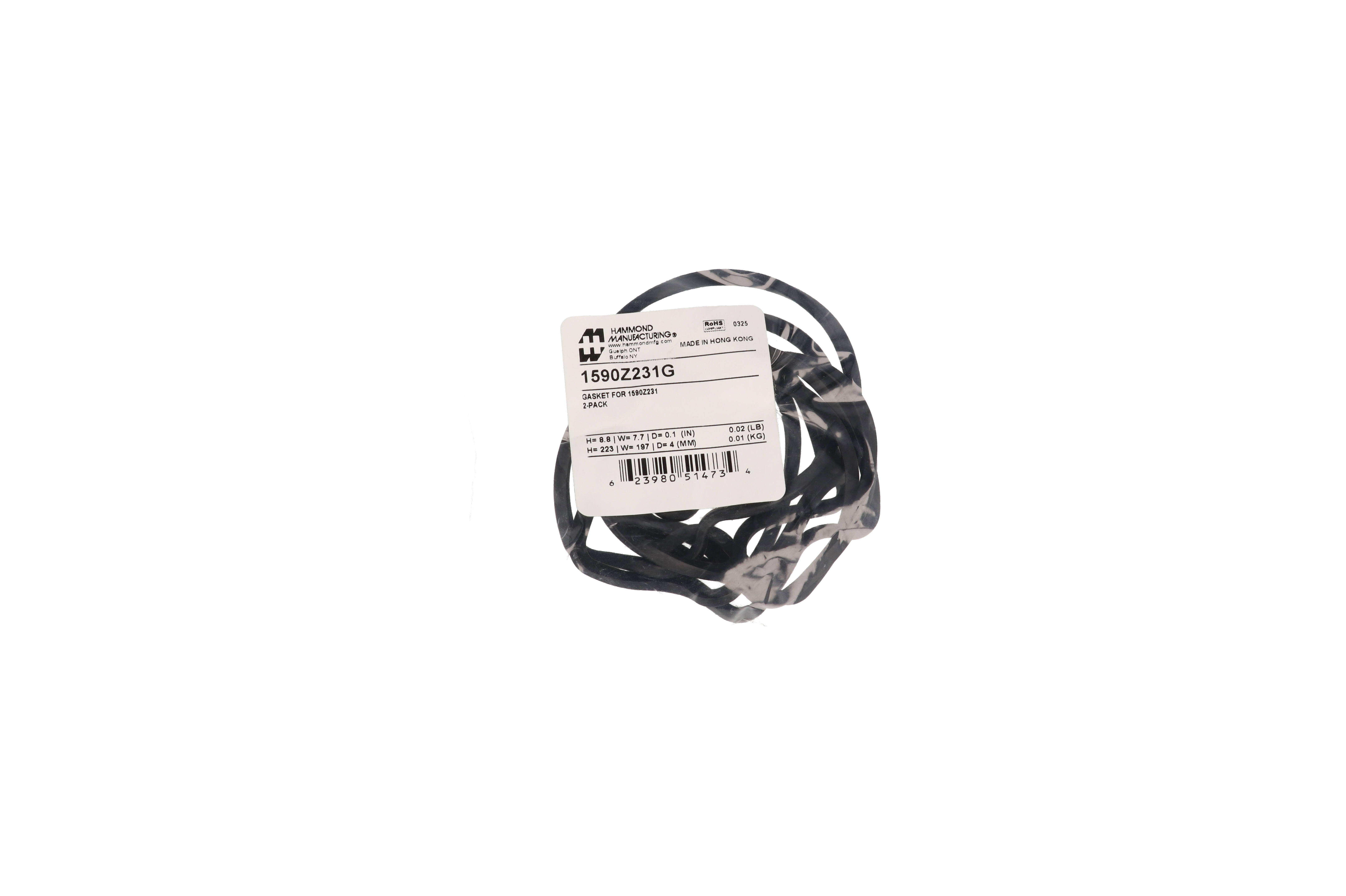 1590Z231G silicone replacement gasket for 1590Z231 diecast aluminum enclosure