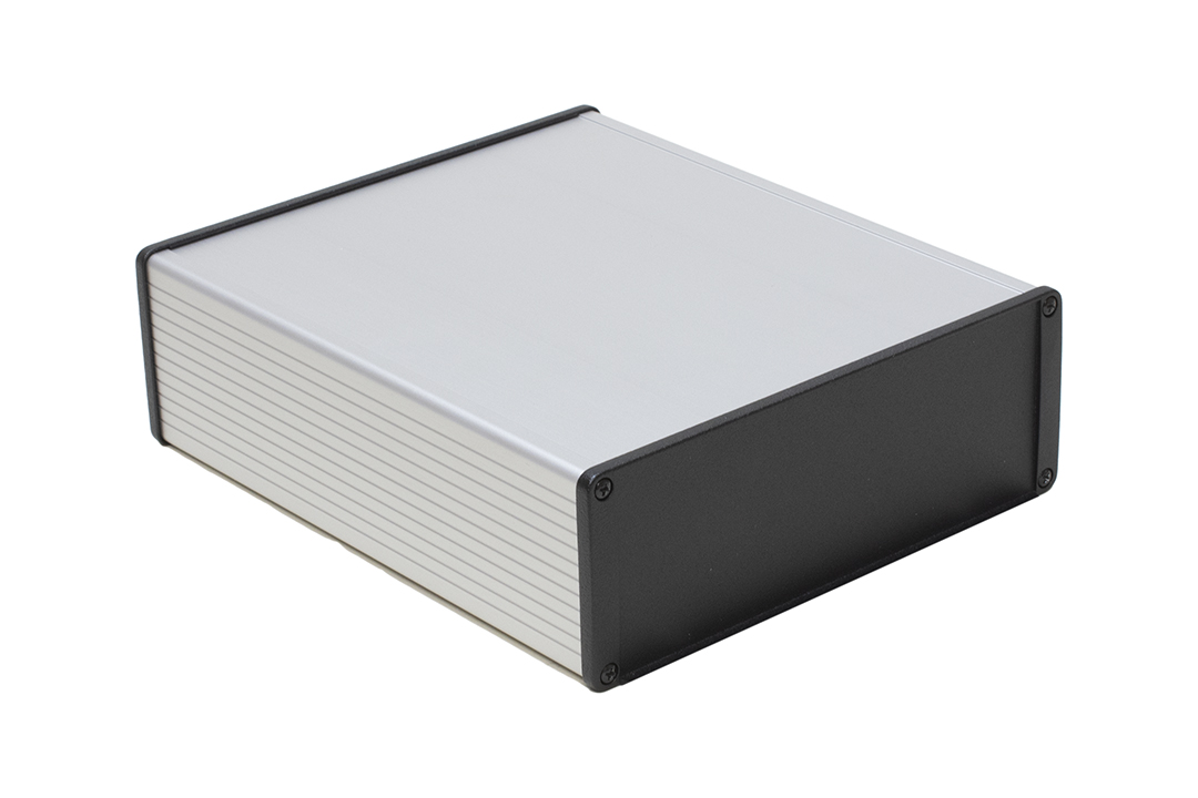 1457U2201E — Enclosure, extruded aluminum, 7.52 x 2.68 x 8.66, flanged end panels, 1457-EMI Series