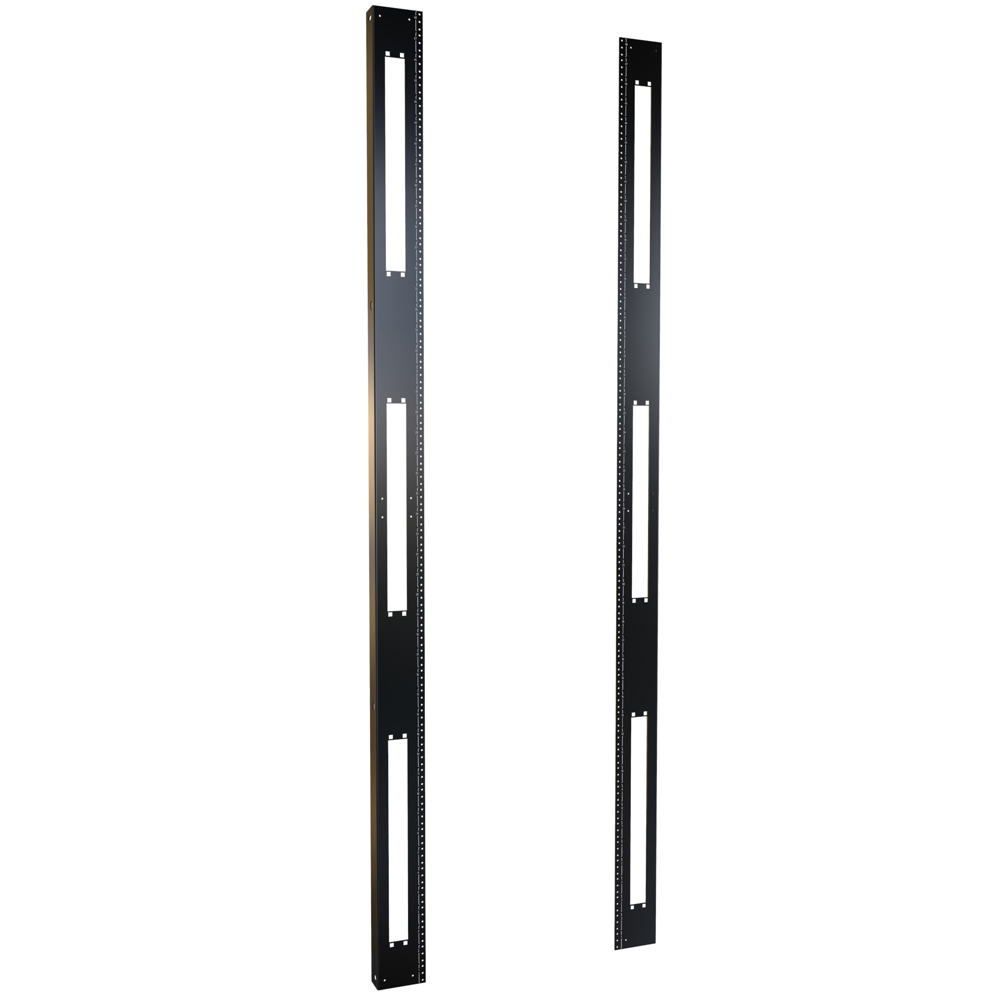 48U 10-32 Tapped 19-Inch Rack Rail Pair