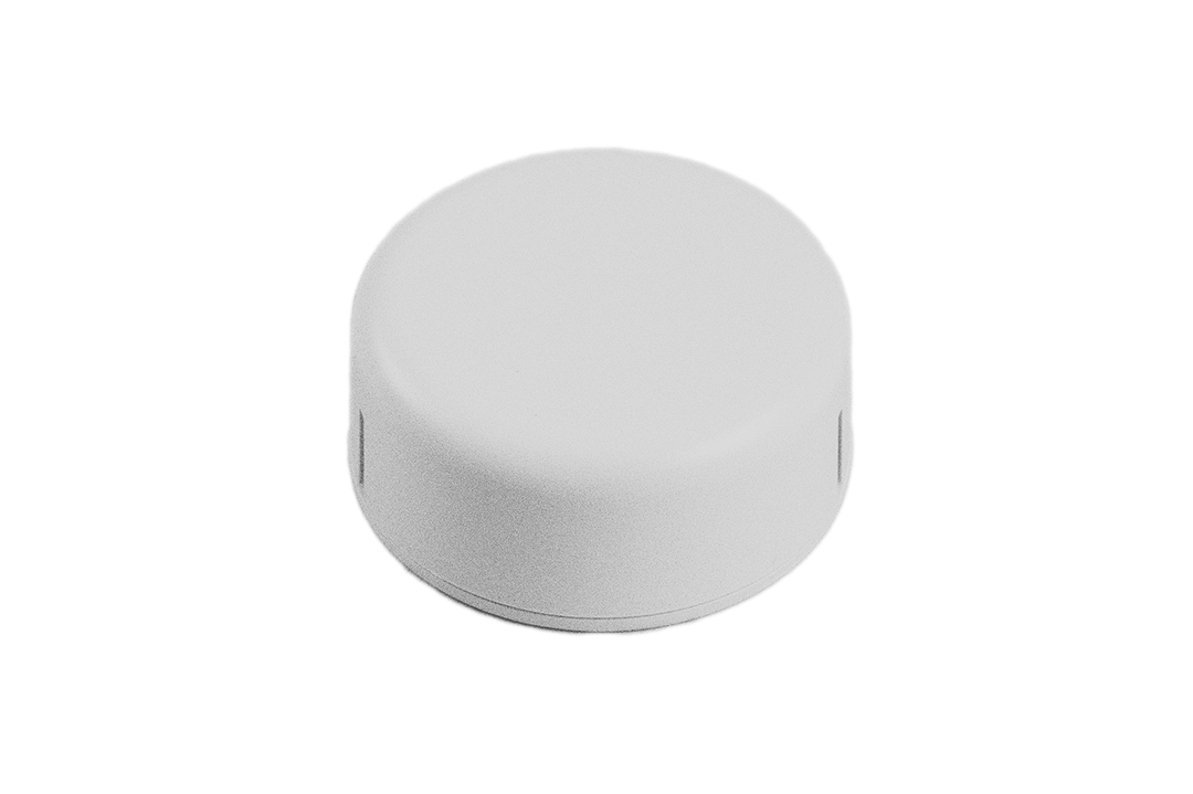1551SNAP11GY light gray round ABS snap-fit miniature enclosure, 45 mm diameter x 20 mm
