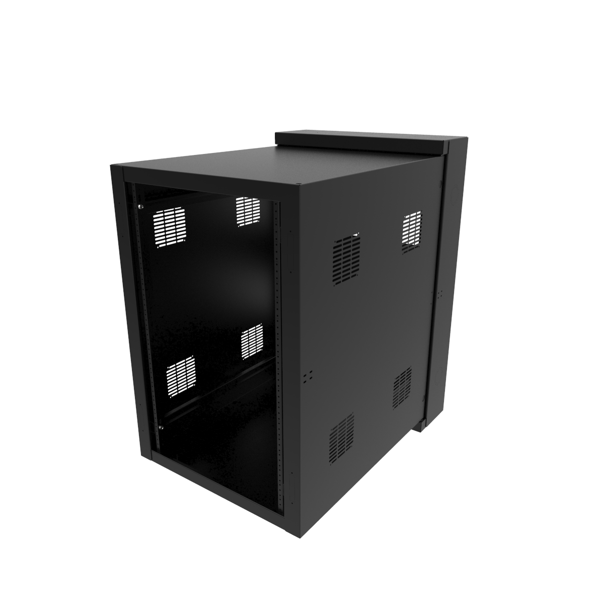Hwc2418u35bk — 18u 24w 35d Swing Out Wall Mount Cabinet