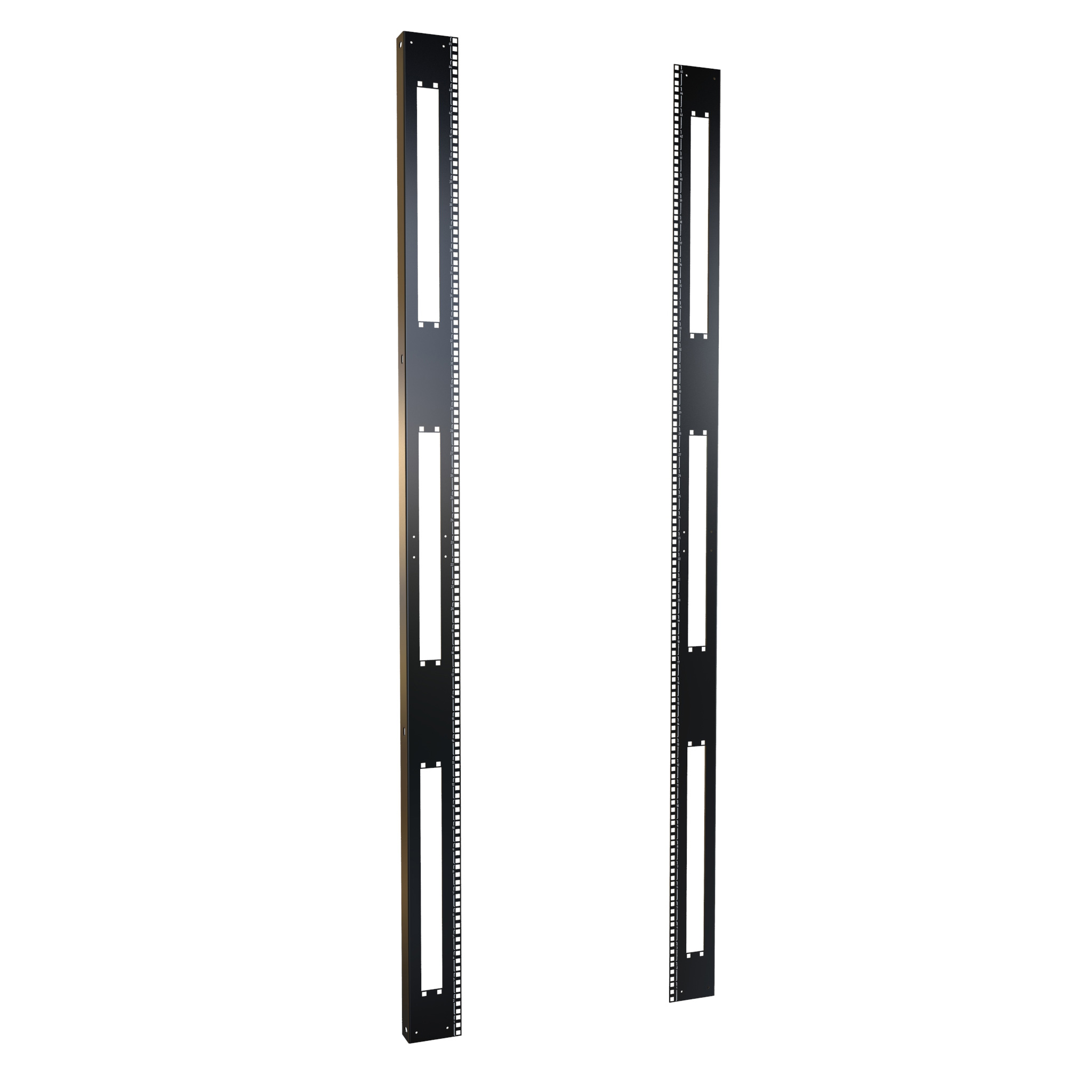H1SRR45U30BK — 45U Square Hole Rack Rails