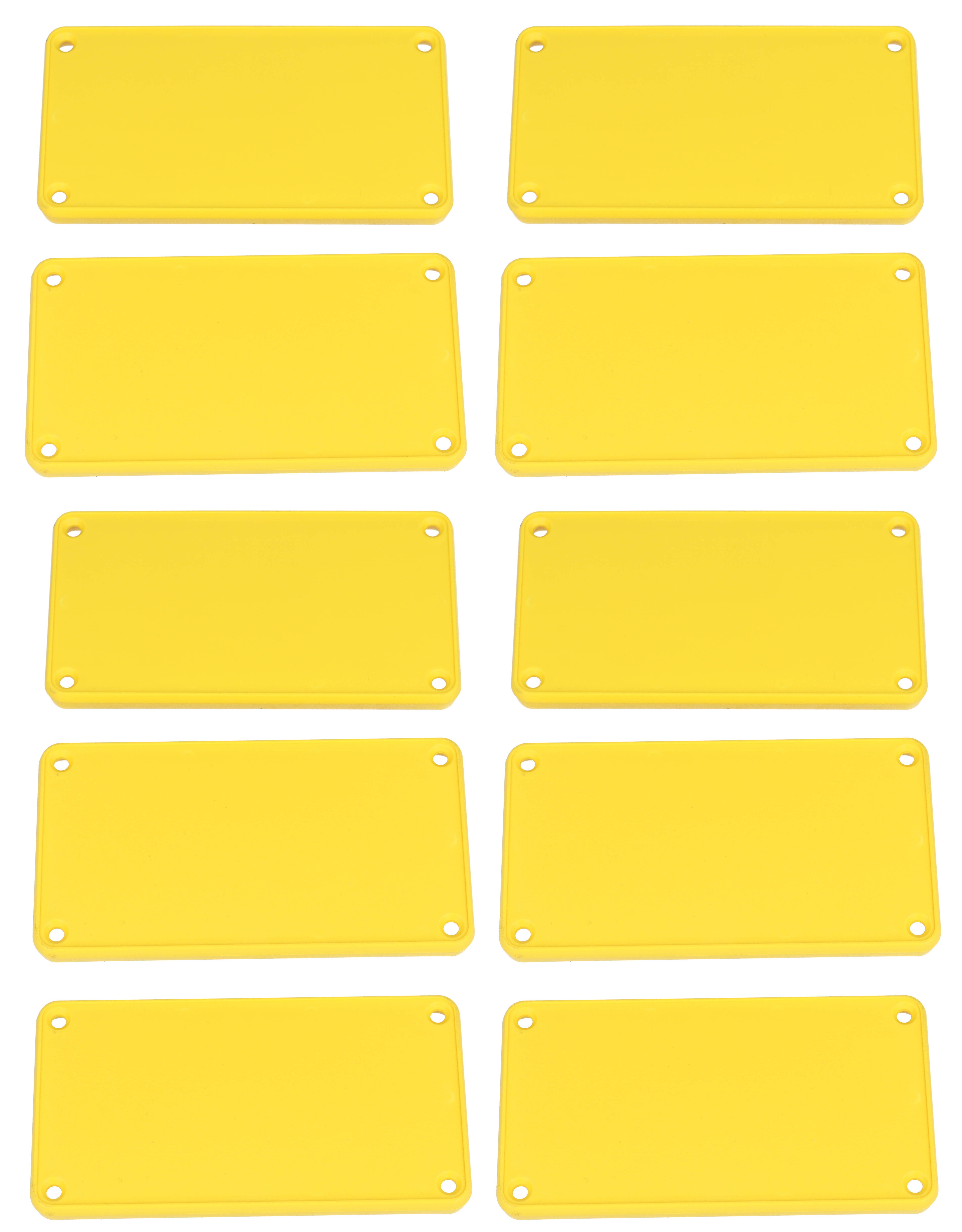 1455NPLY-10 — yellow plastic solid bezel for 1455N enclosures- 10/pack