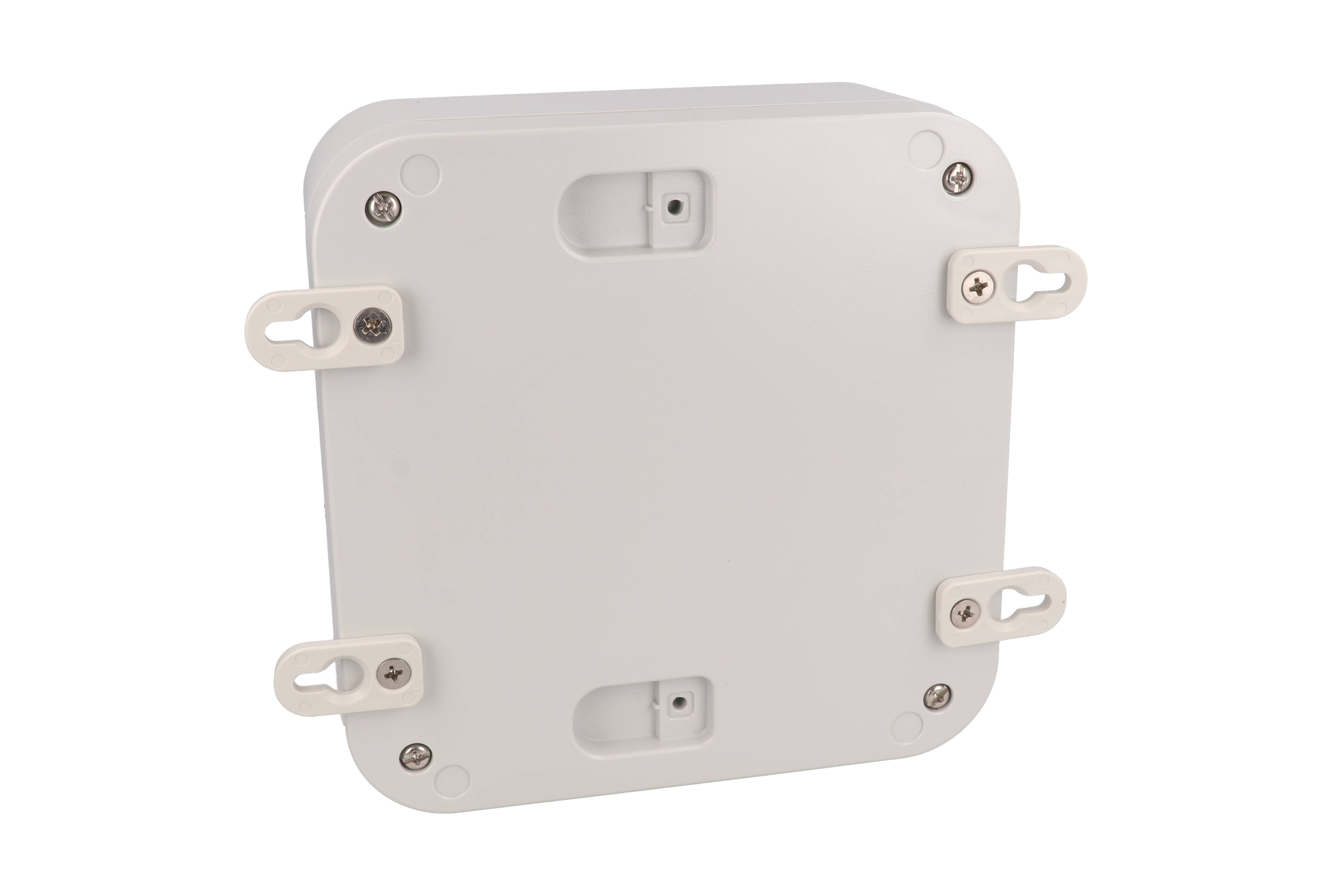 1557FA2GY light gray RAL7035 polycarbonate enclosure, 160 x 160 x 70 mm, with rounded corners