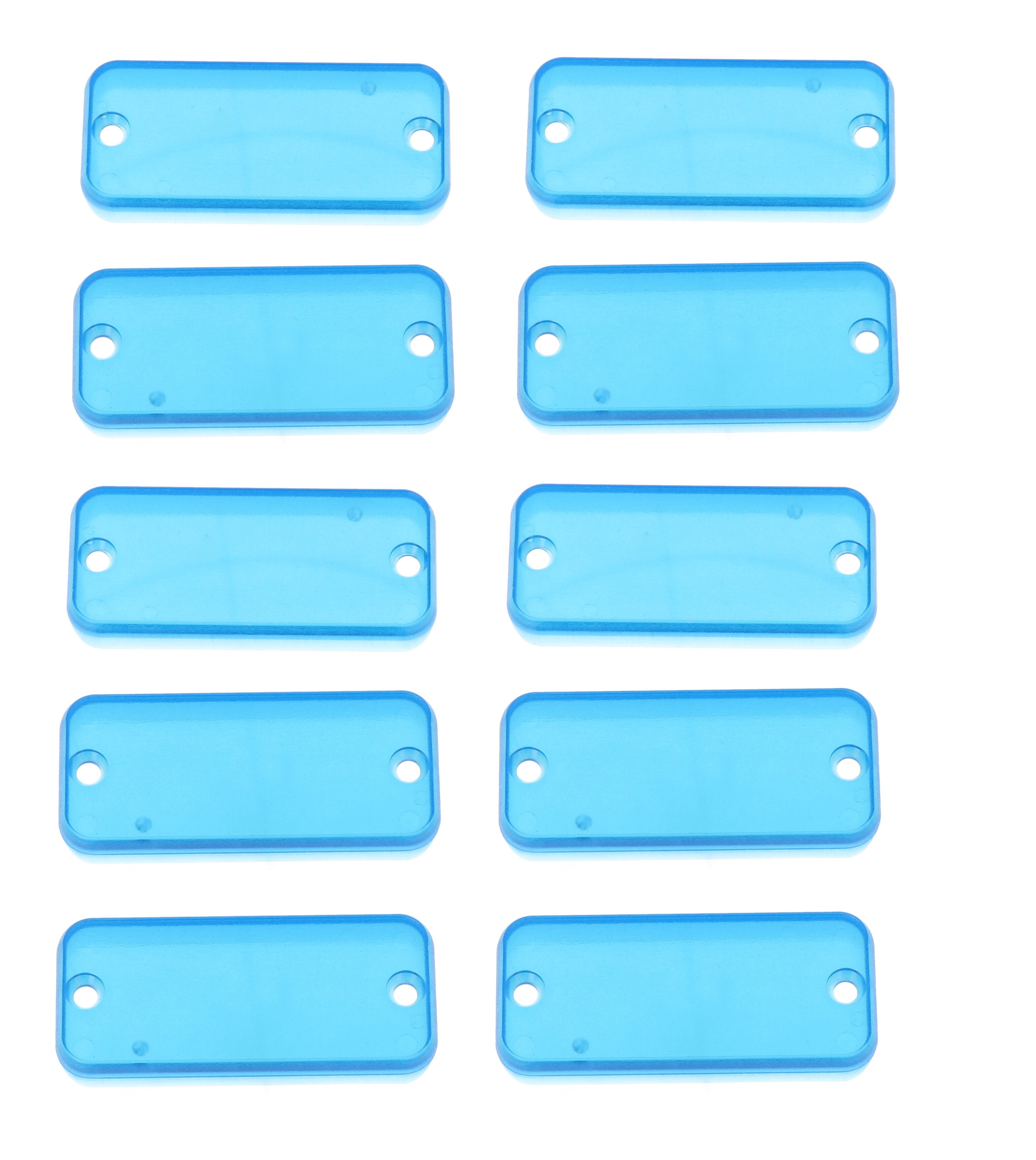 1455CPLTBU-10 — translucent blue plastic end panels for 1455C enclosures - 10/pack