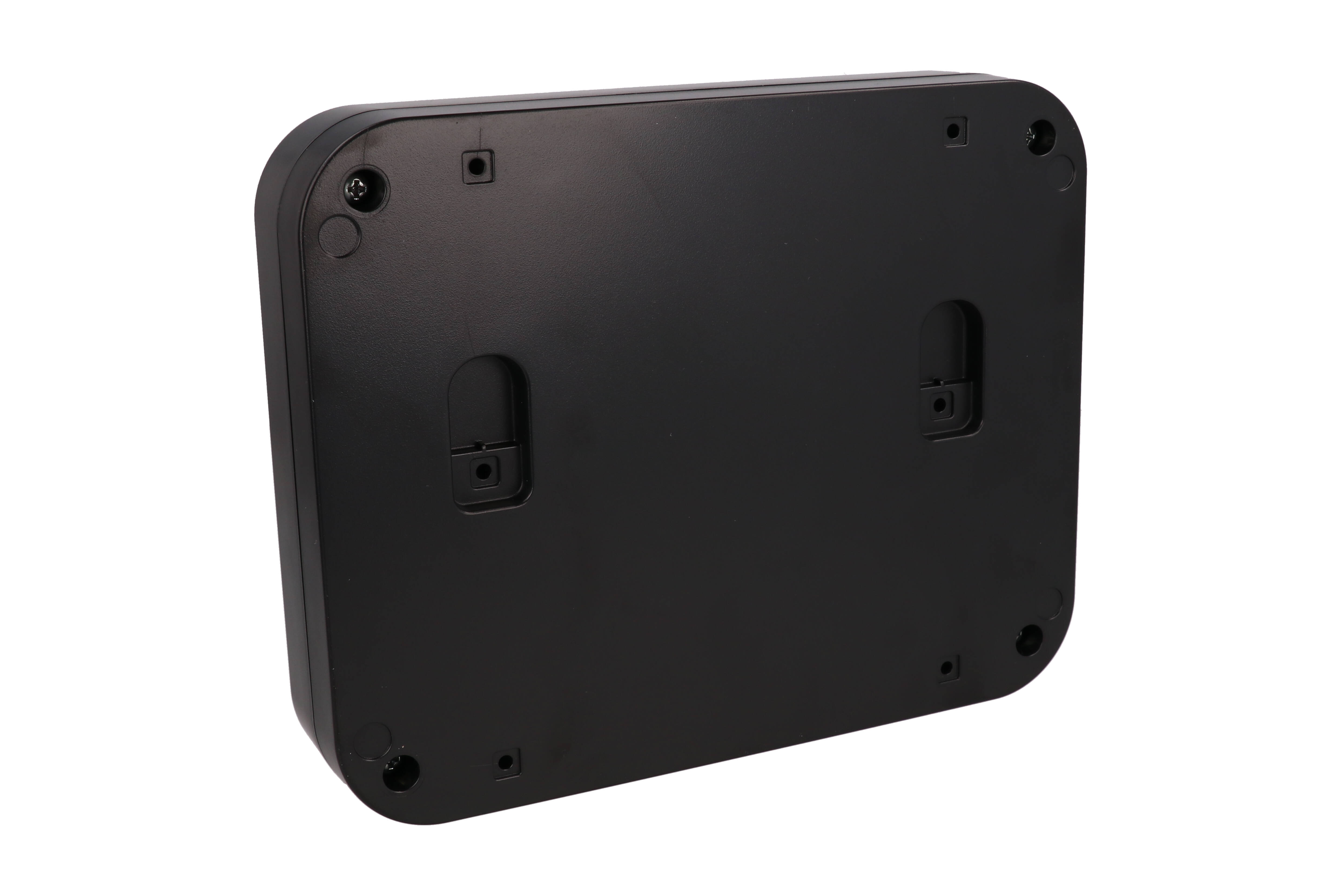 1556GBK black 200 x 160 x 45 mm ABS desktop and wall-mount enclosure with rounded corners