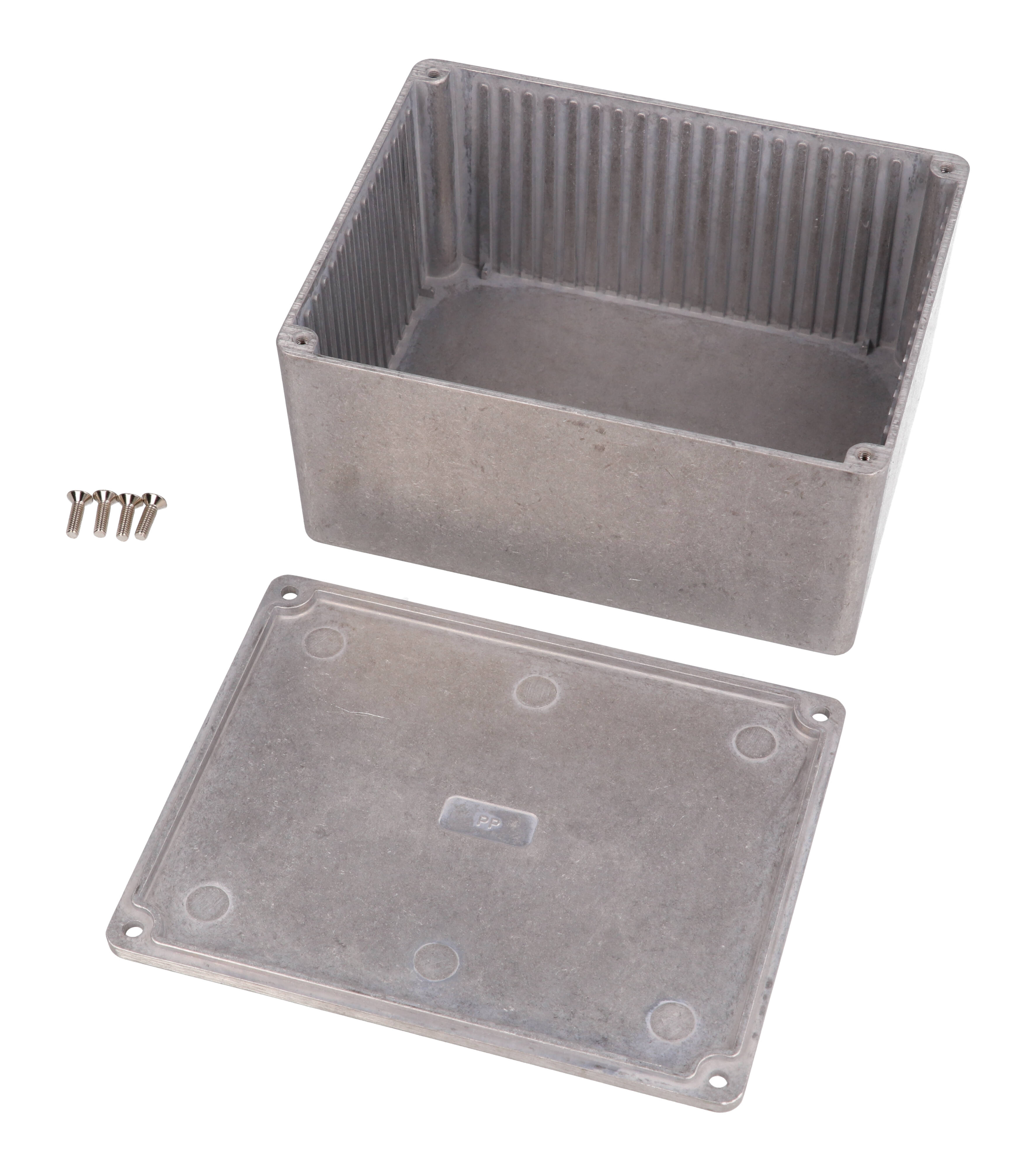 1590PP natural diecast aluminum enclosure, 121 x 95 x 57 mm