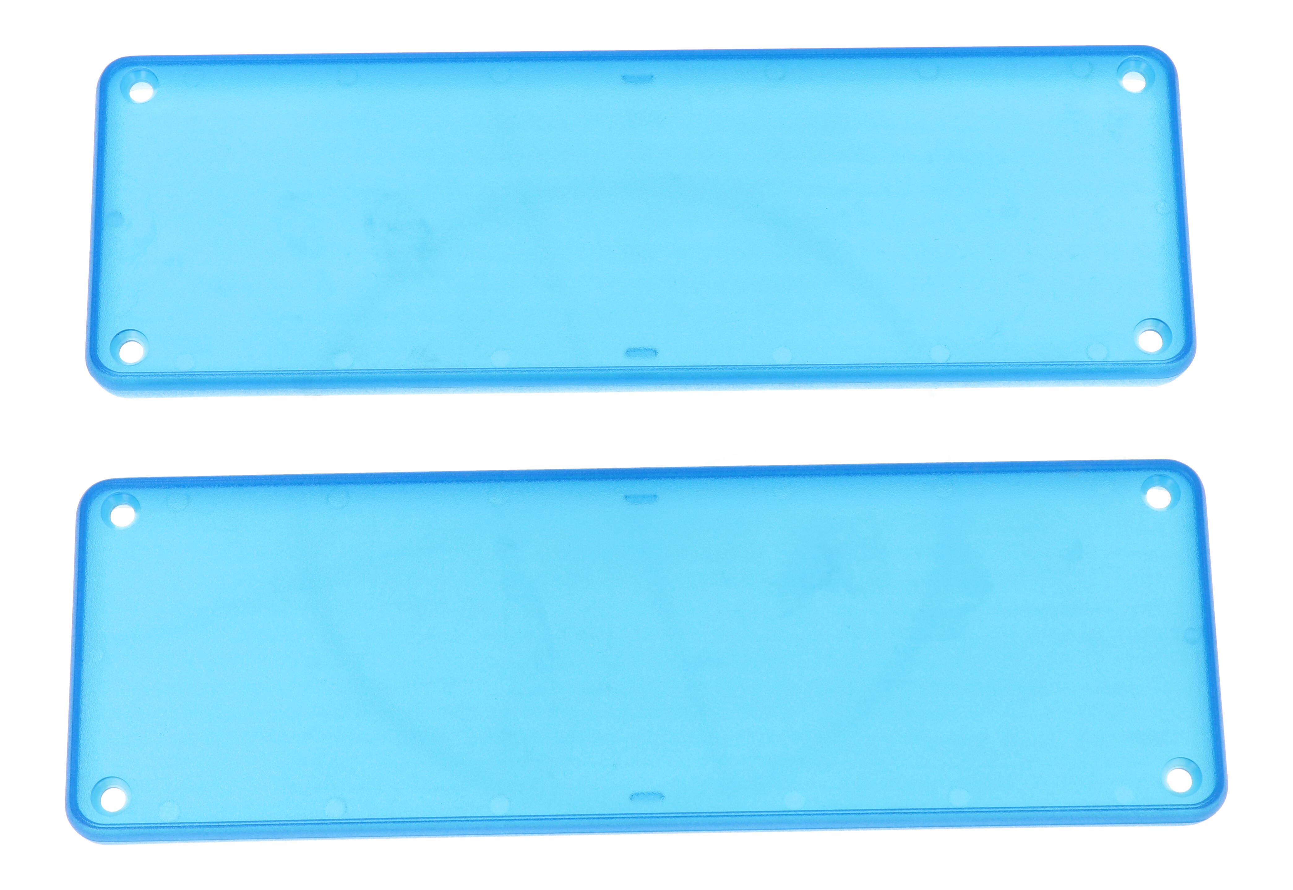 1455TPLTBU — translucent blue plastic solid bezel for 1455T enclosures- 2/pack