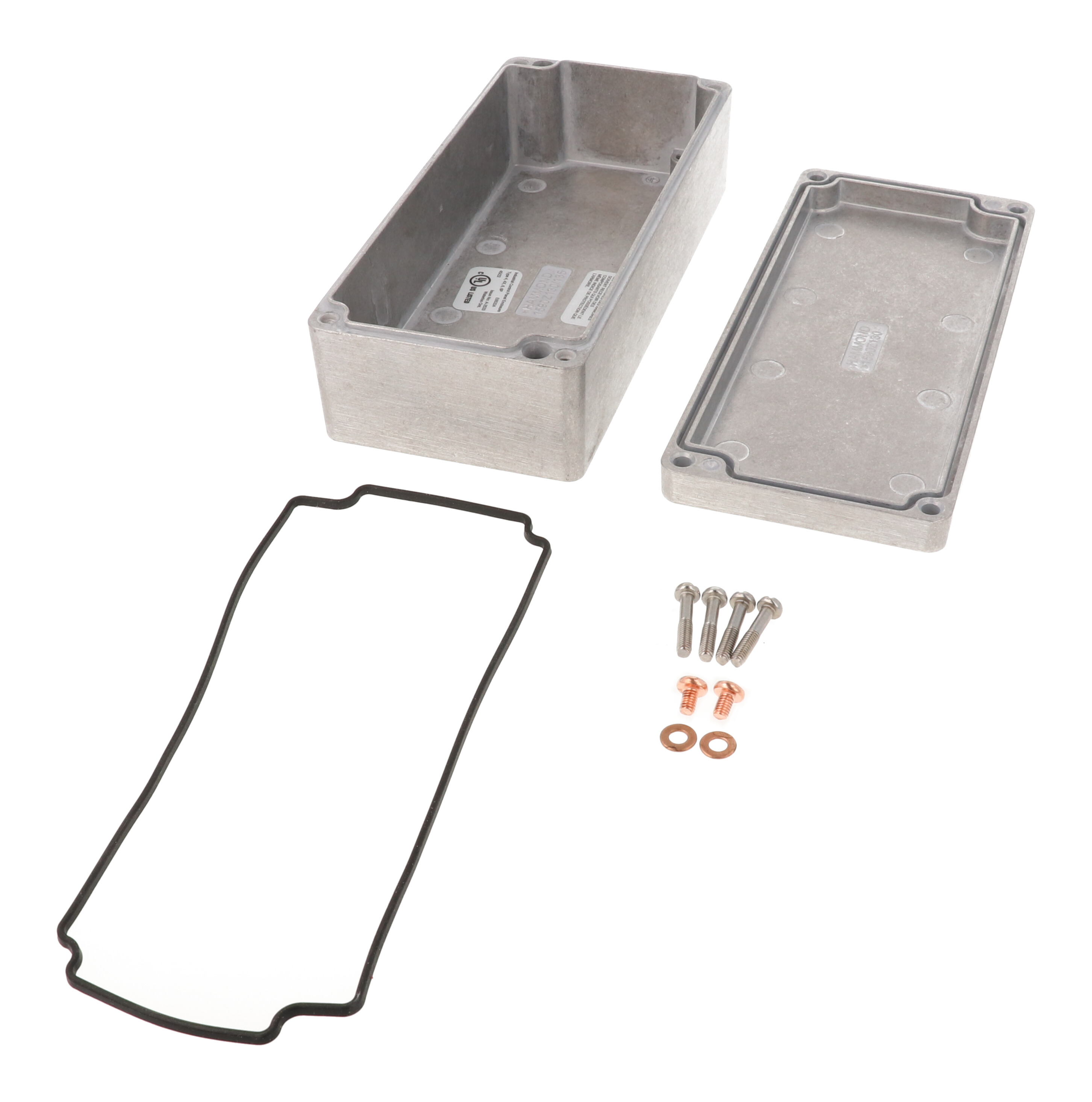 1590Z130 natural unpainted diecast aluminum enclosure, 175 x 80 x 52 mm