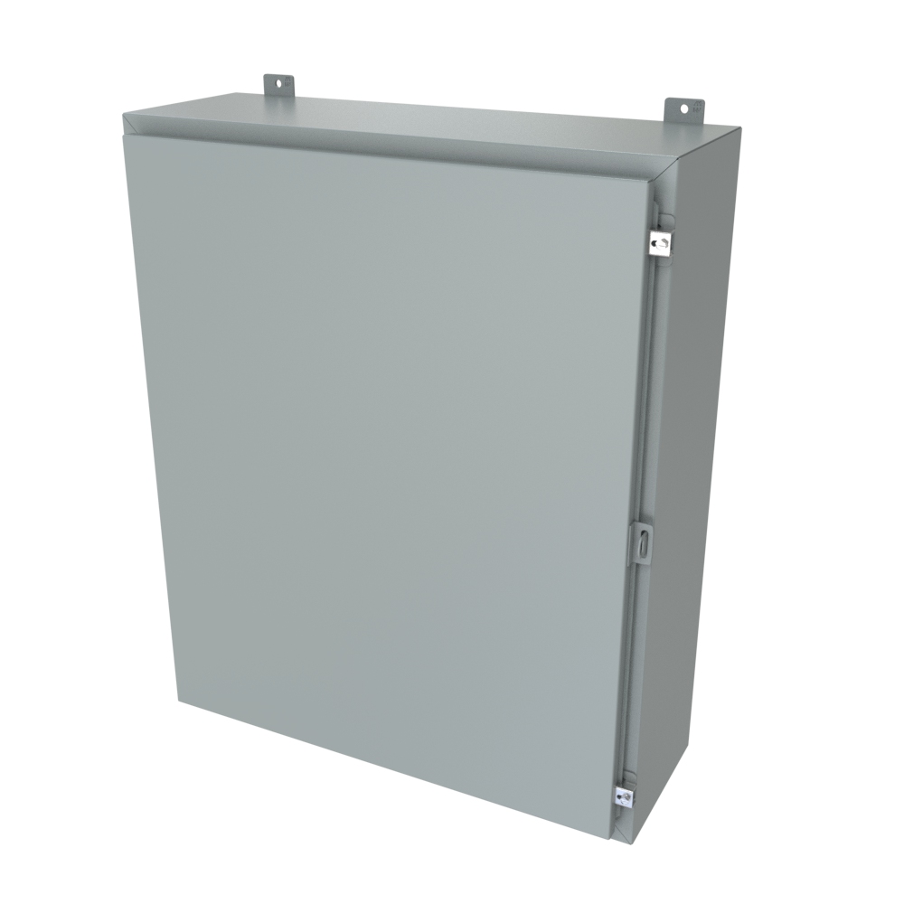 1418M10LP — N4/12 Wallmount Encl less panel - 36 x 30 x 10 - Steel/Gray