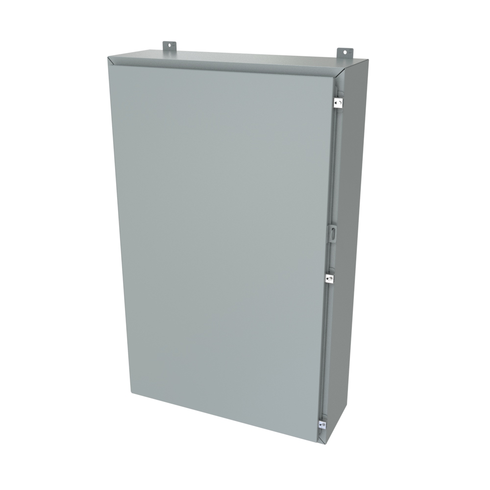 1418R10LP — N4/12 Wallmount Encl less panel - 48 x 30 x 10 - Steel/Gray